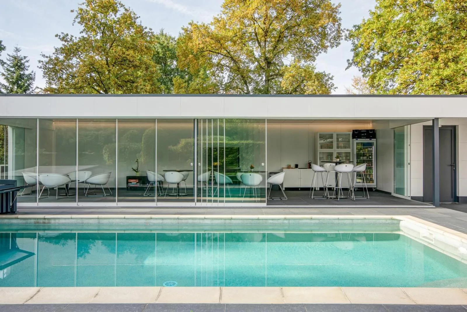 Pool view in Alury B&B