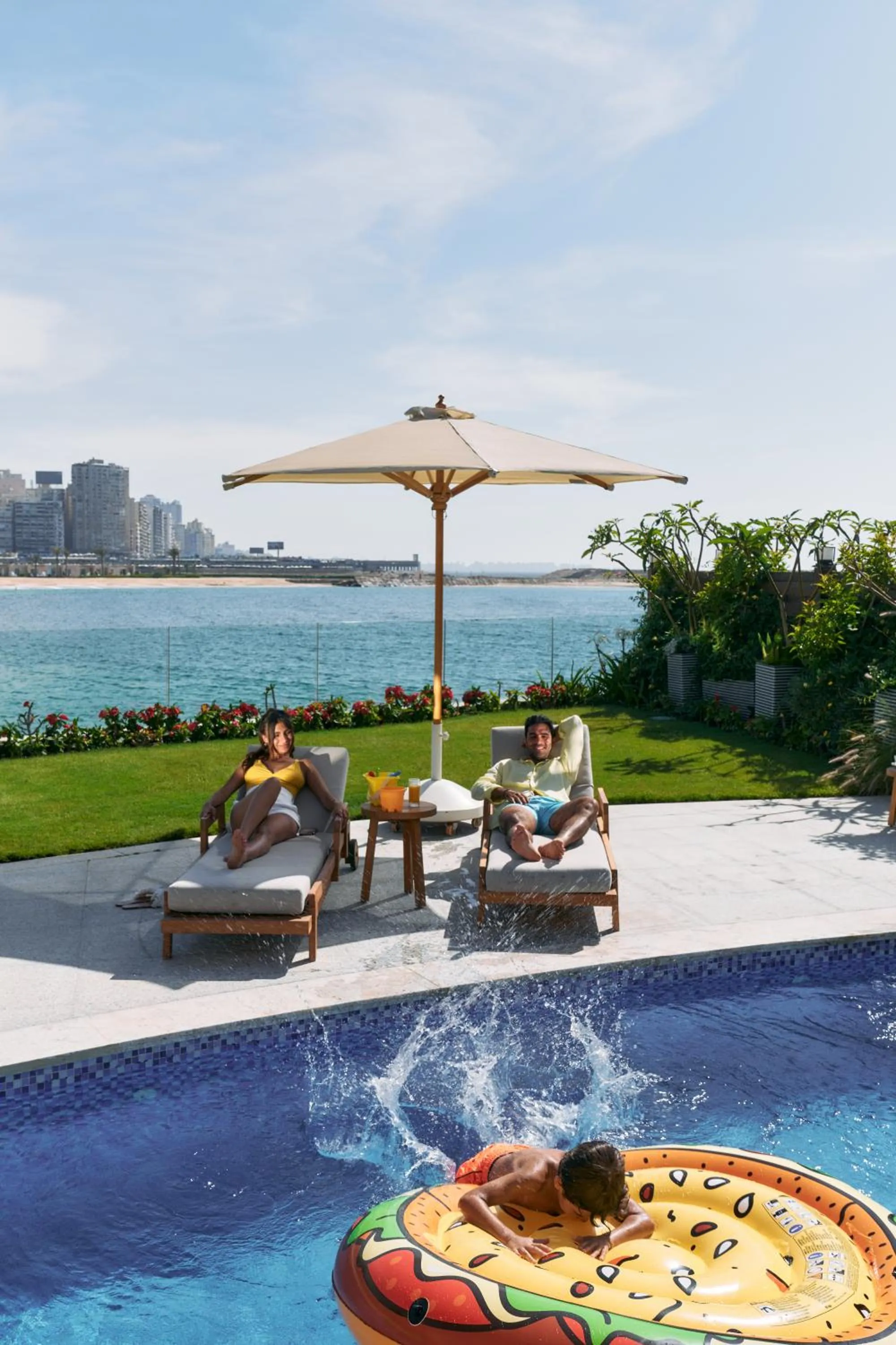 Patio in Four Seasons Hotel Alexandria At San Stefano