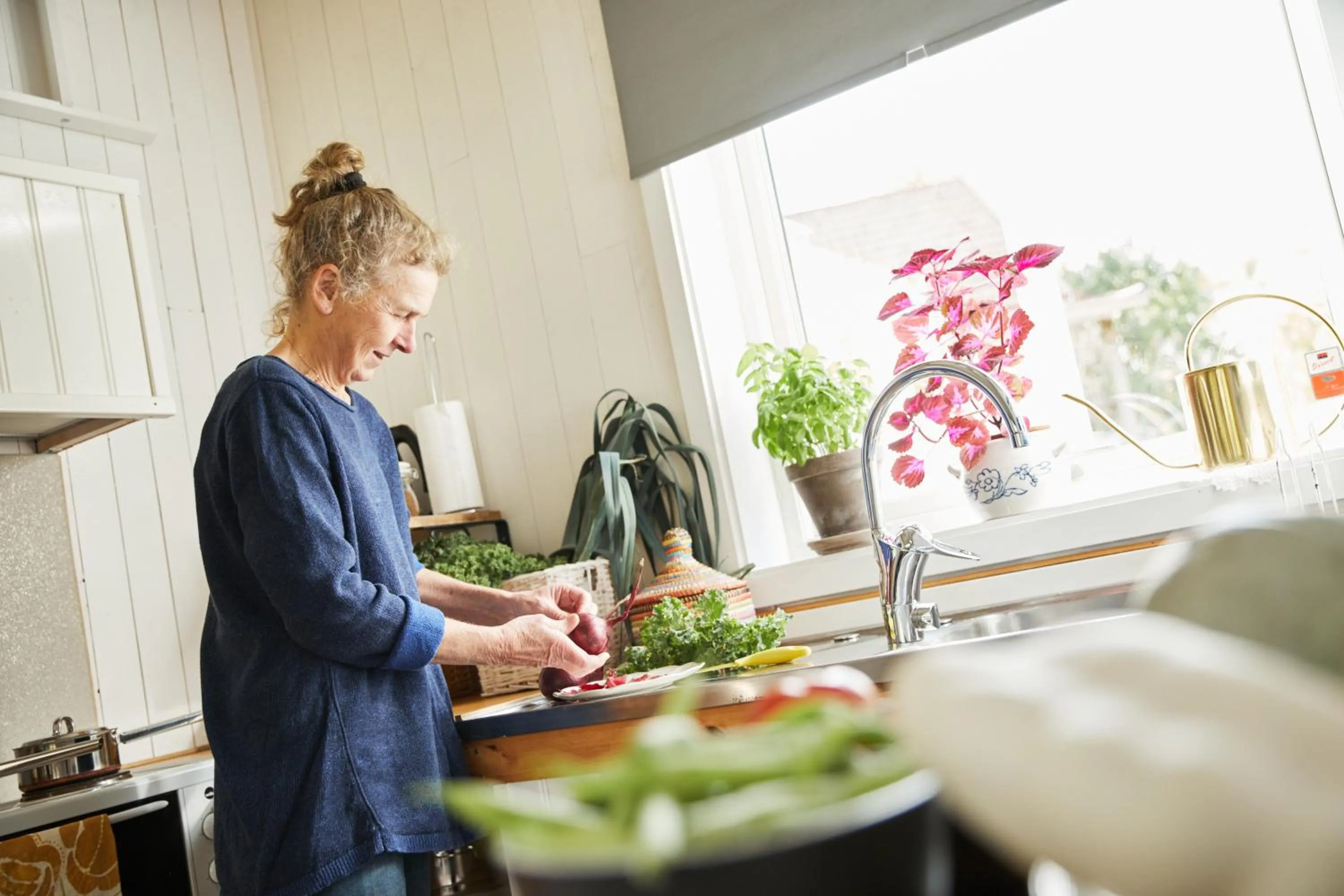 Kitchen or kitchenette in Villa Weidling B&B