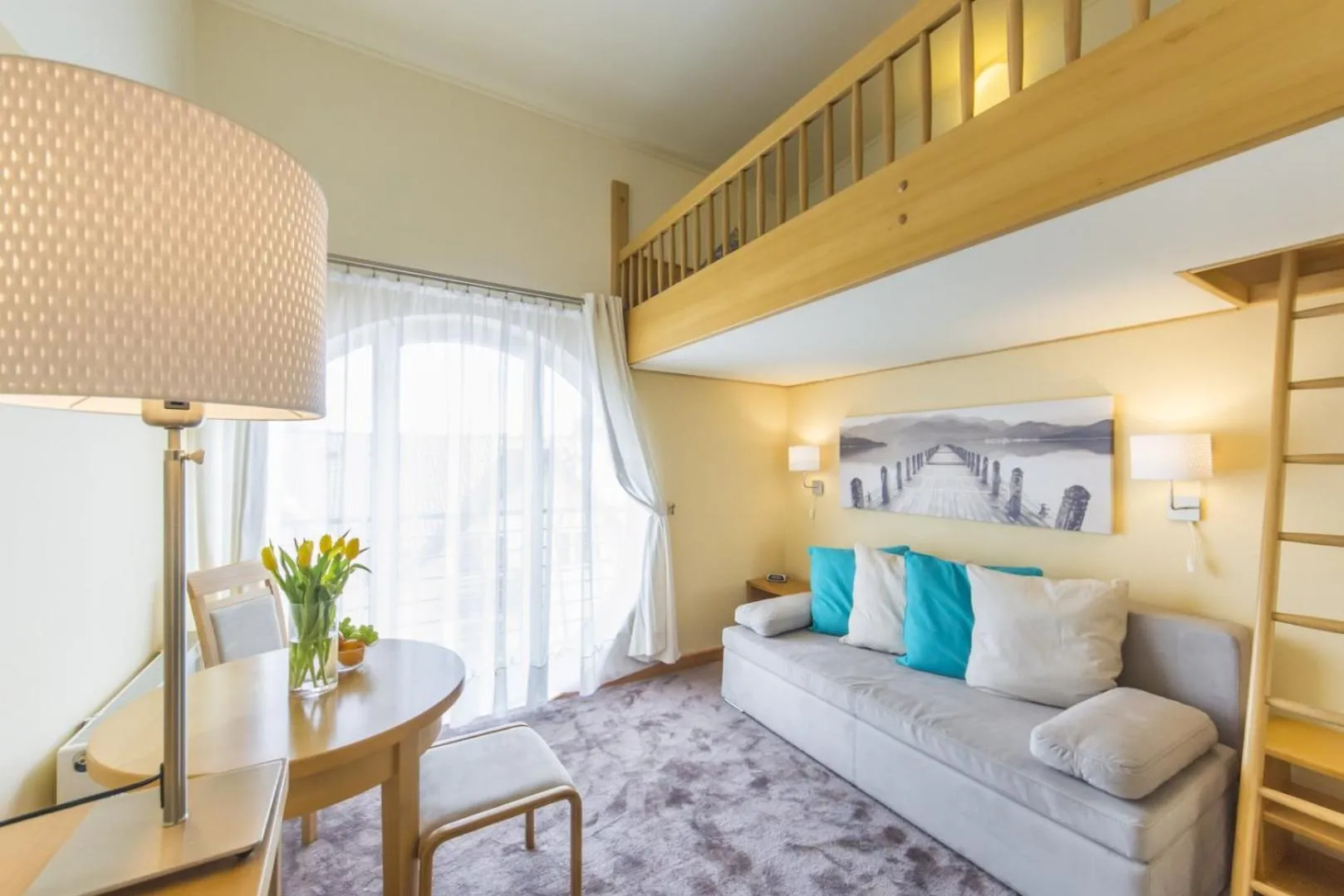 Balcony/Terrace, Bed in Dom Wypoczynkowy Oskar Jastrzębia Góra