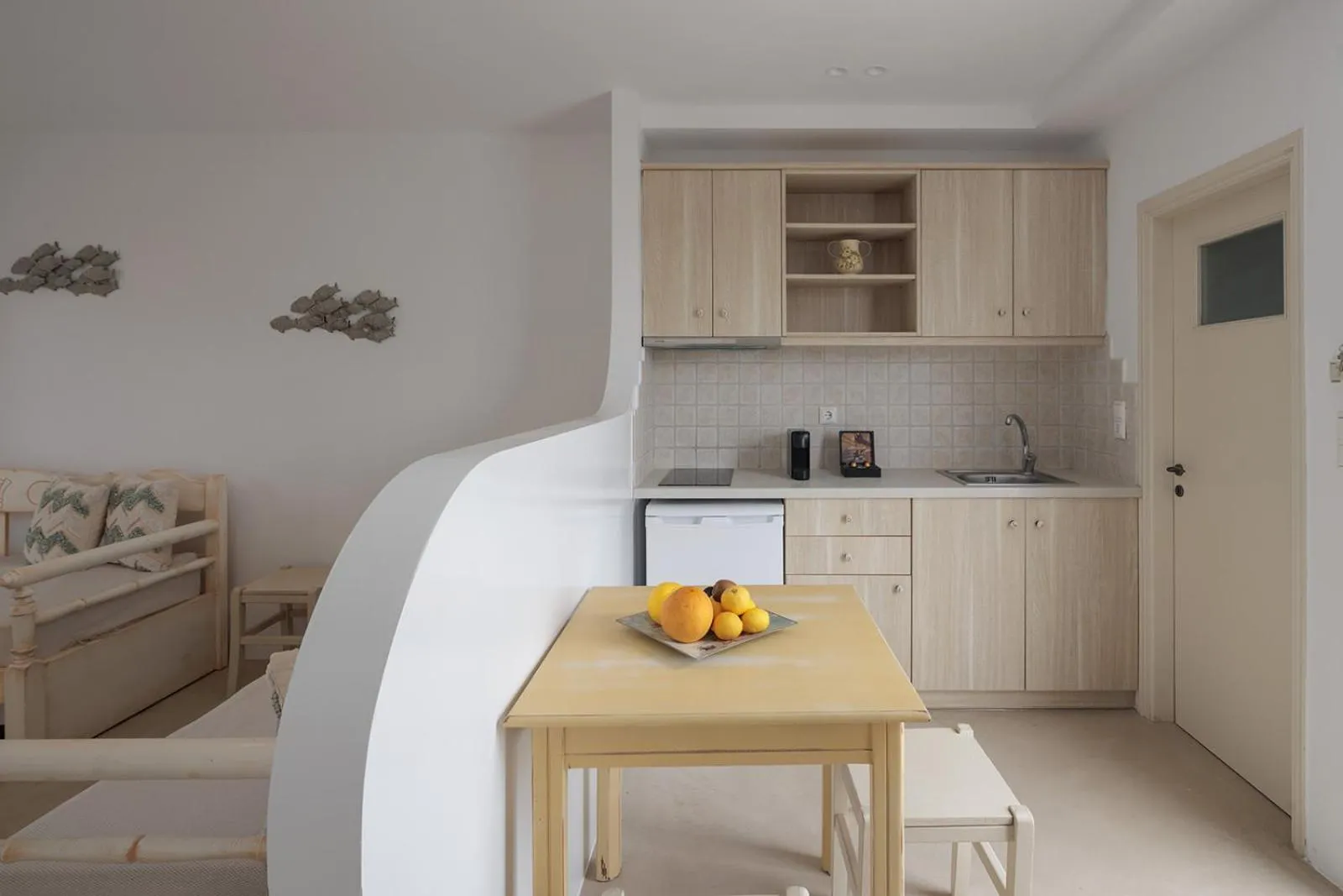 Kitchen or kitchenette in Anemomilos Beach hotel