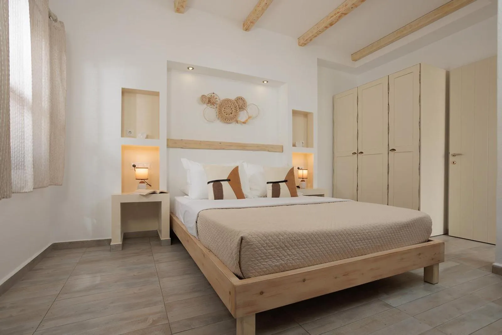 wardrobe, Bed in Anemomilos Beach hotel