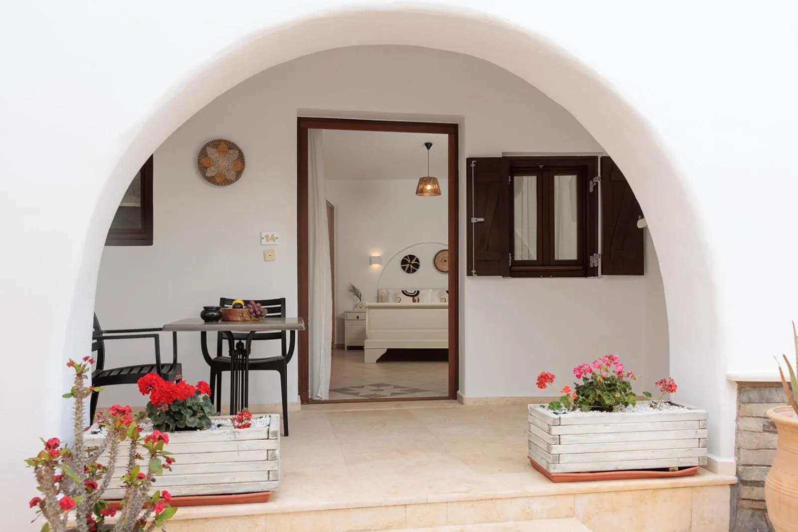 Patio in Anemomilos Beach hotel