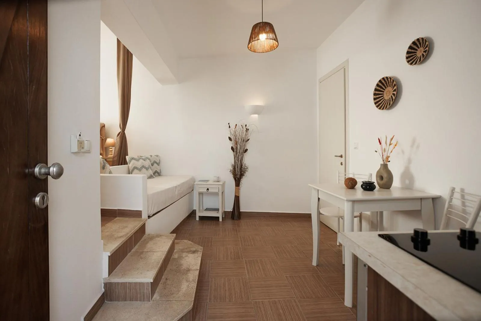 Bed in Anemomilos Beach hotel