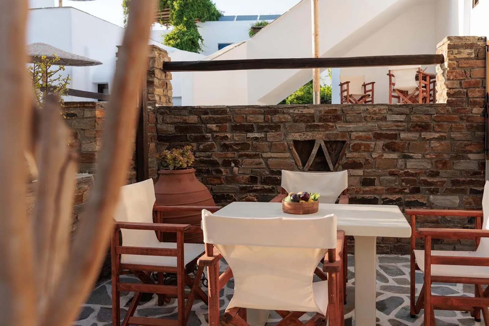 Patio in Anemomilos Beach hotel