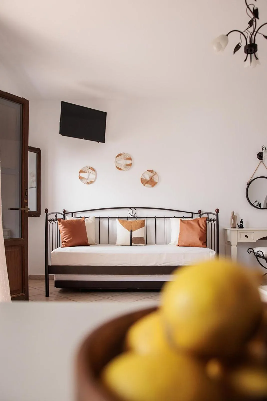 TV and multimedia, Bed in Anemomilos Beach hotel