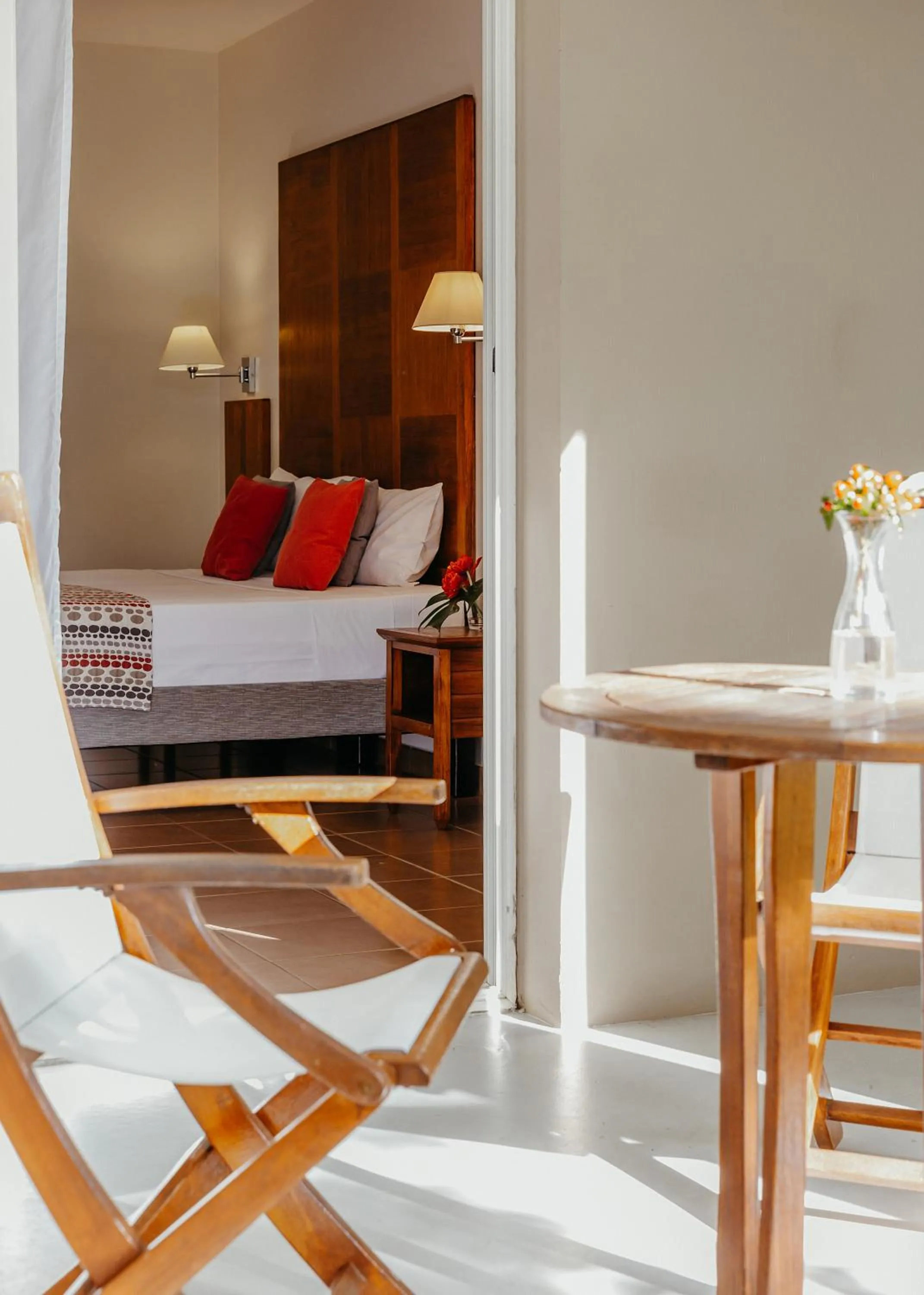 Balcony/Terrace, Bed in Hotel Le Recif, Ile de la Reunion