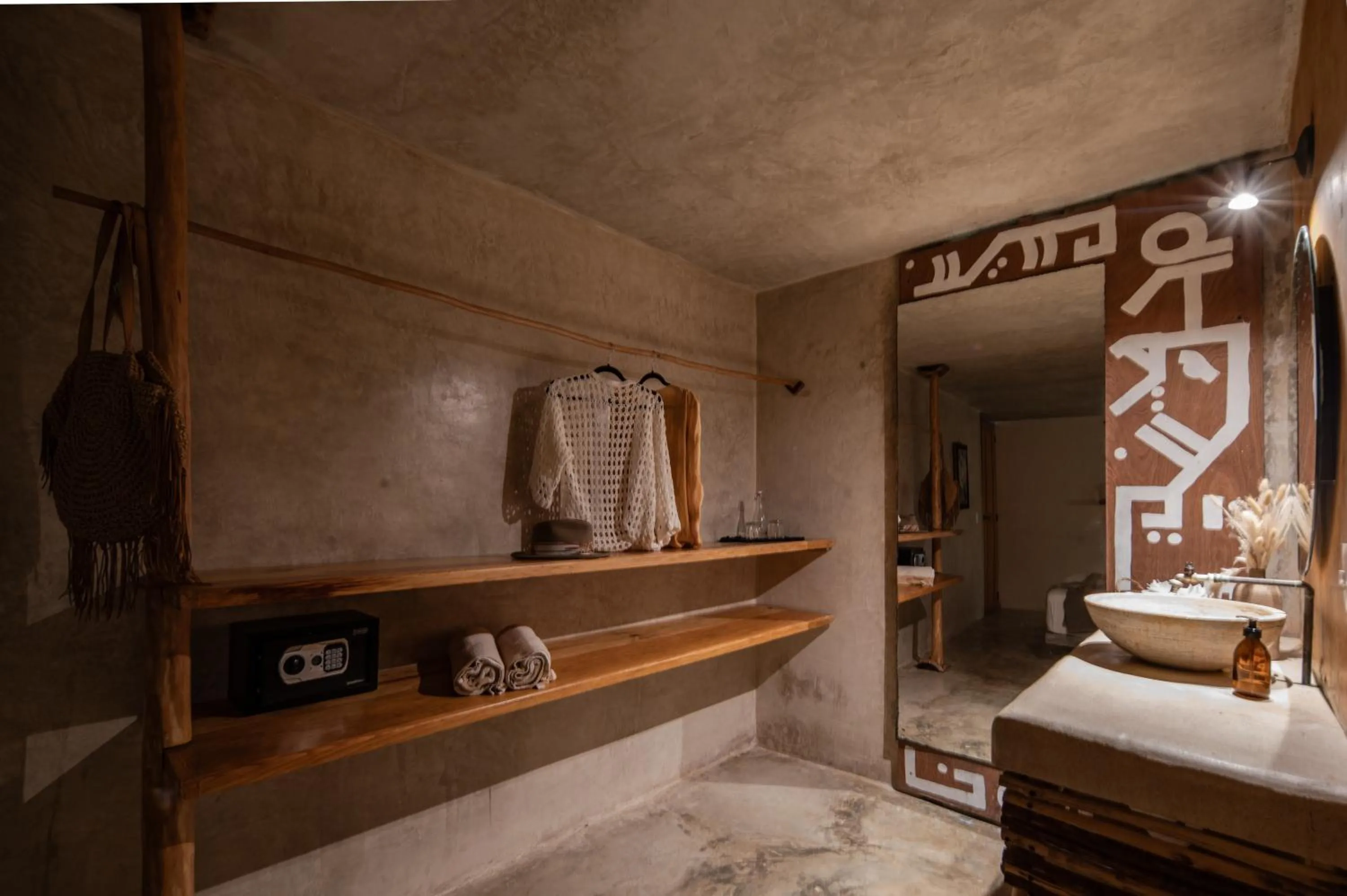 Bathroom, Bed in Casa Coyote Tulum