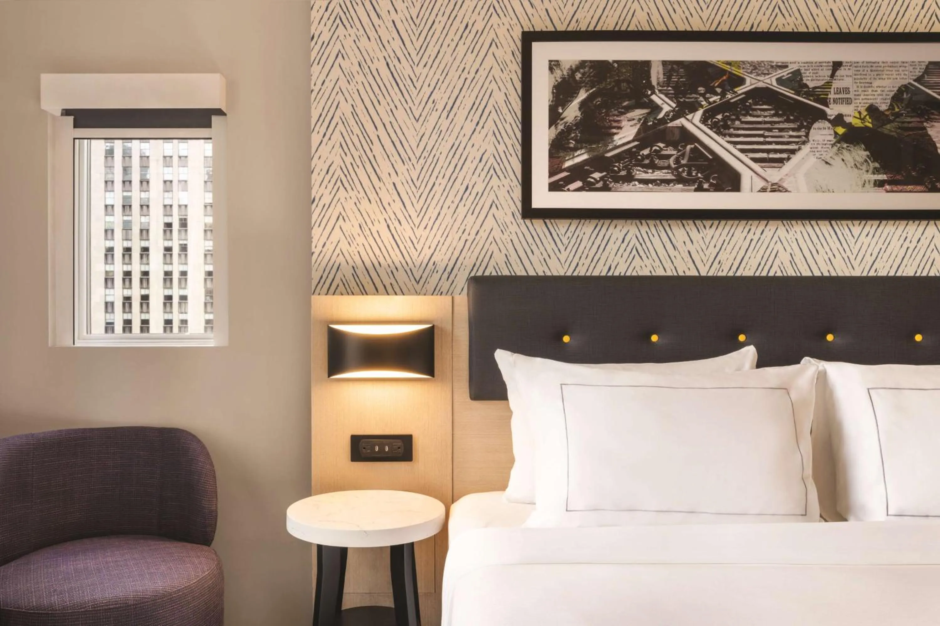 Bed in DoubleTree by Hilton New York Midtown Fifth Ave