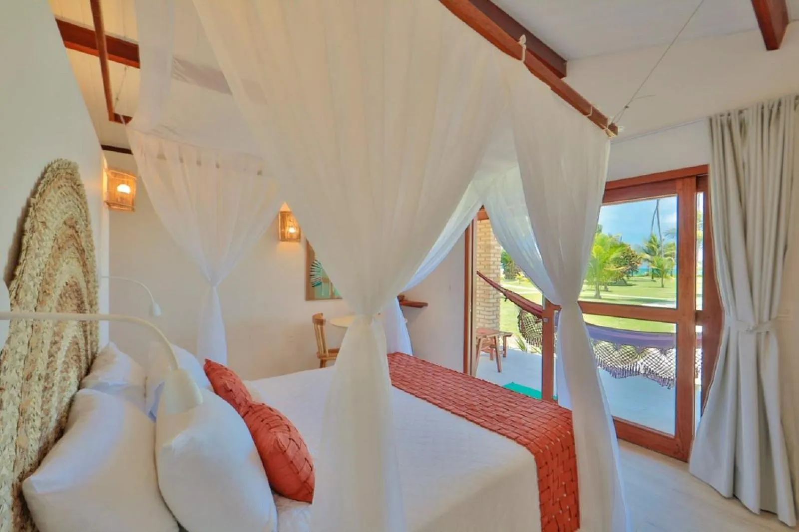 Bed in Pousada Xalés de Maracaípe