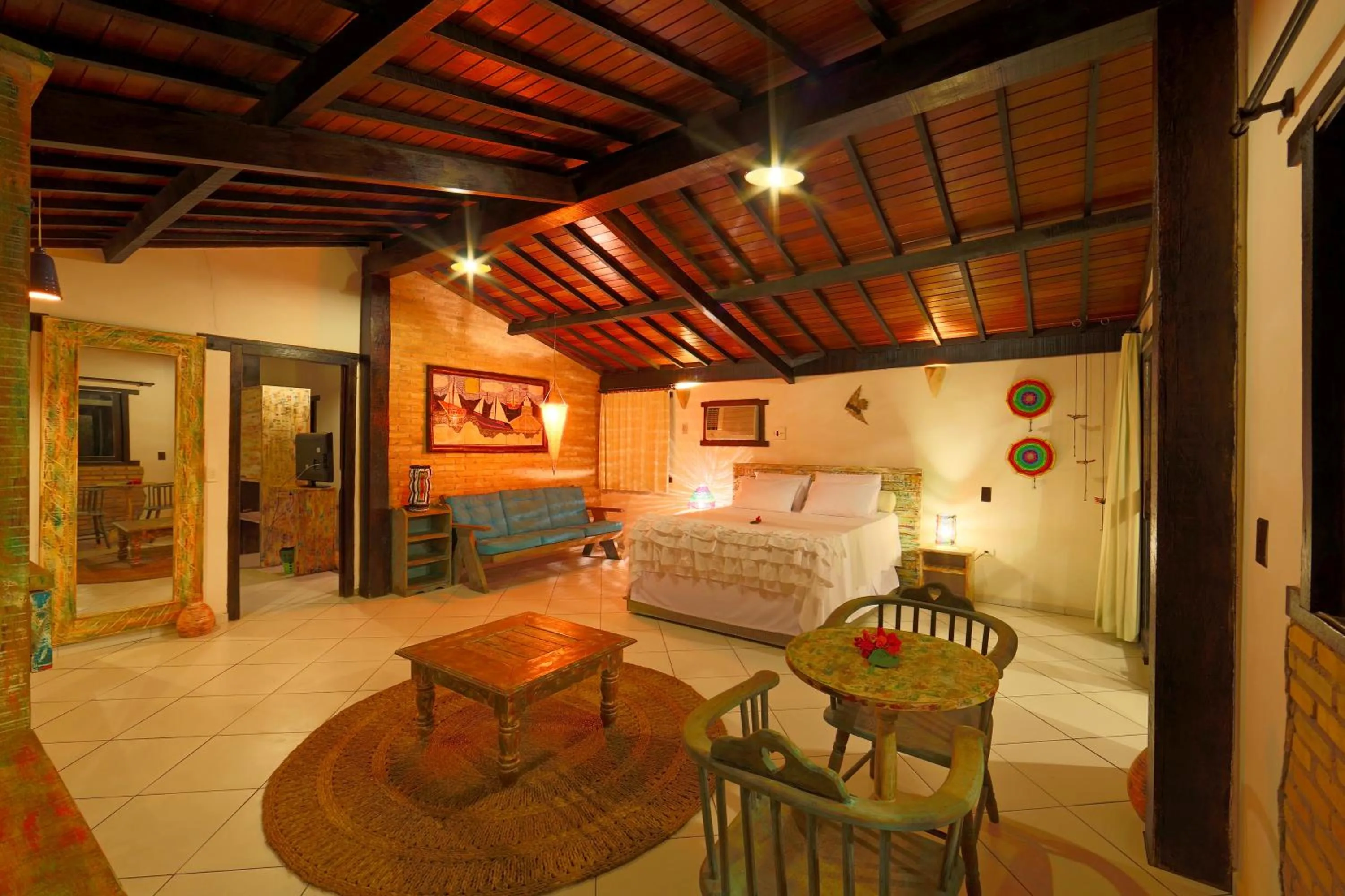 Bedroom, Bed in Pousada Xalés de Maracaípe