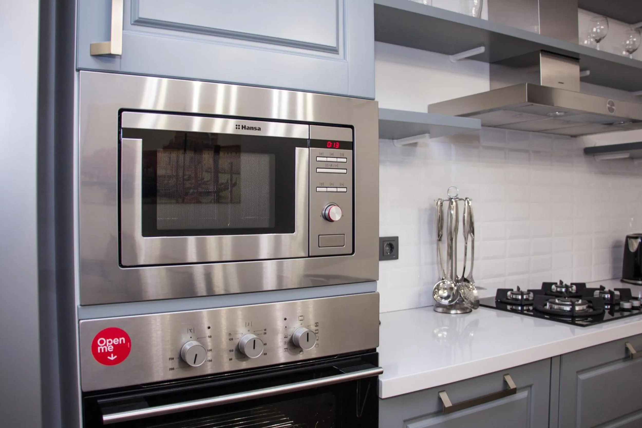 Kitchen or kitchenette in Opera Apartments Almaty