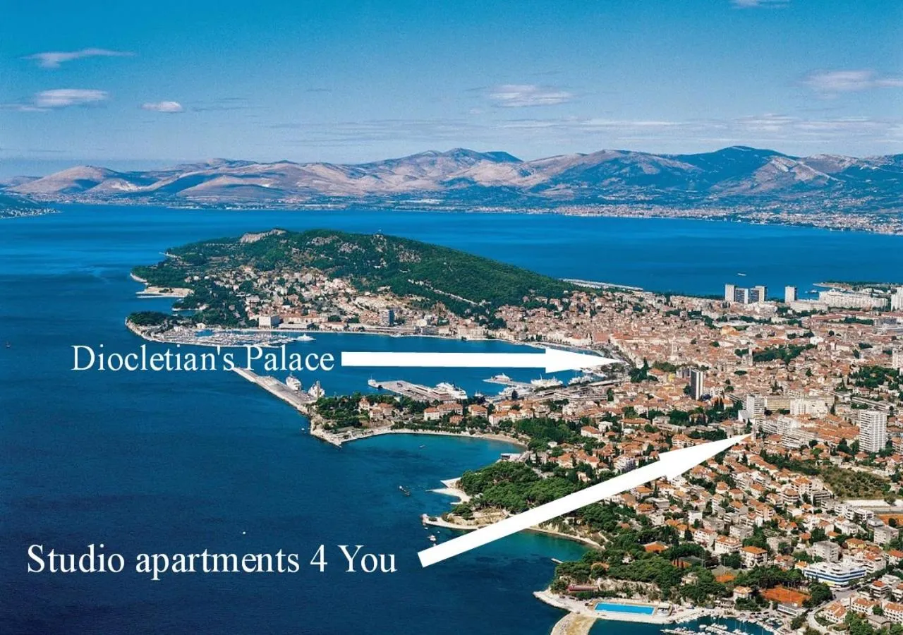 Bird's eye view in Studio Apartments 4 You in Split