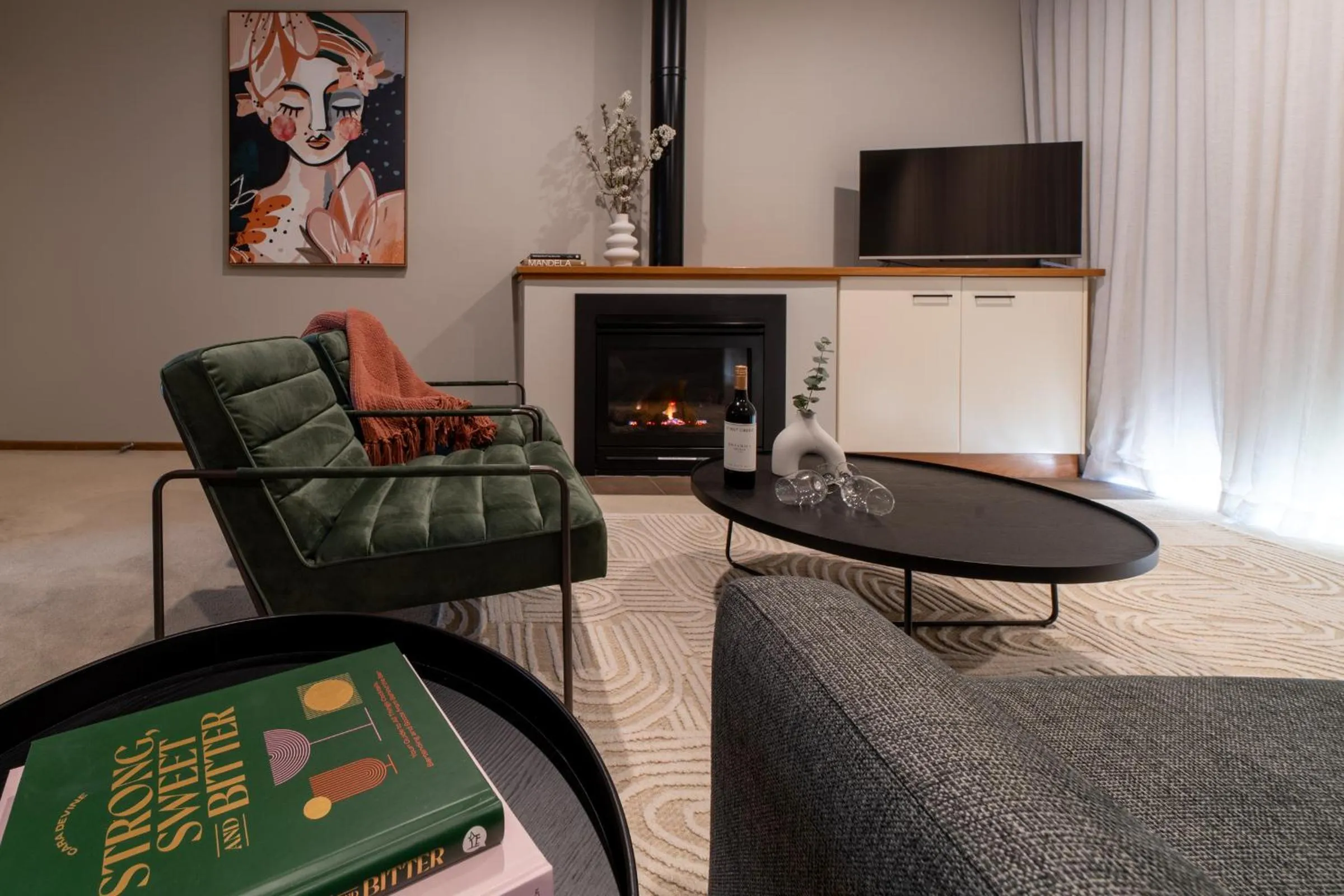 Living room in Hermitage Lodge