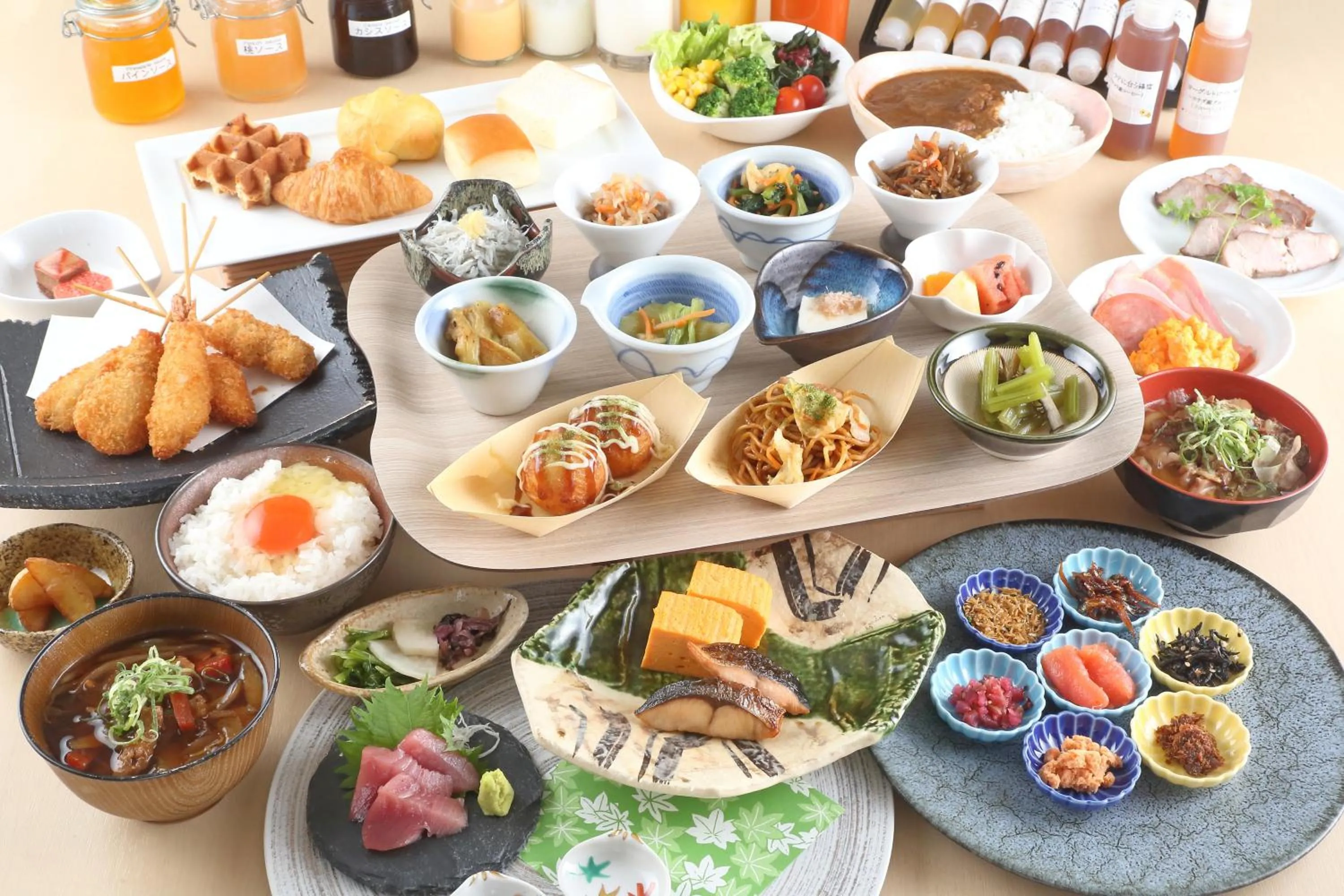 Buffet breakfast in Hotel Binario Umeda