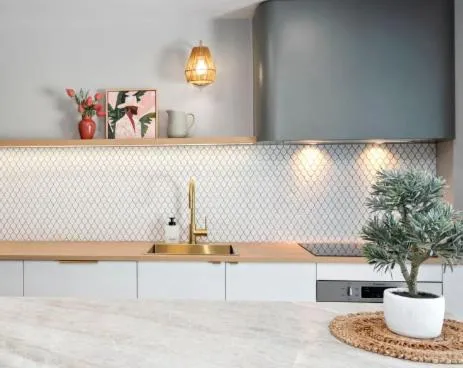 kitchen in Koola Beach Apartments Bargara