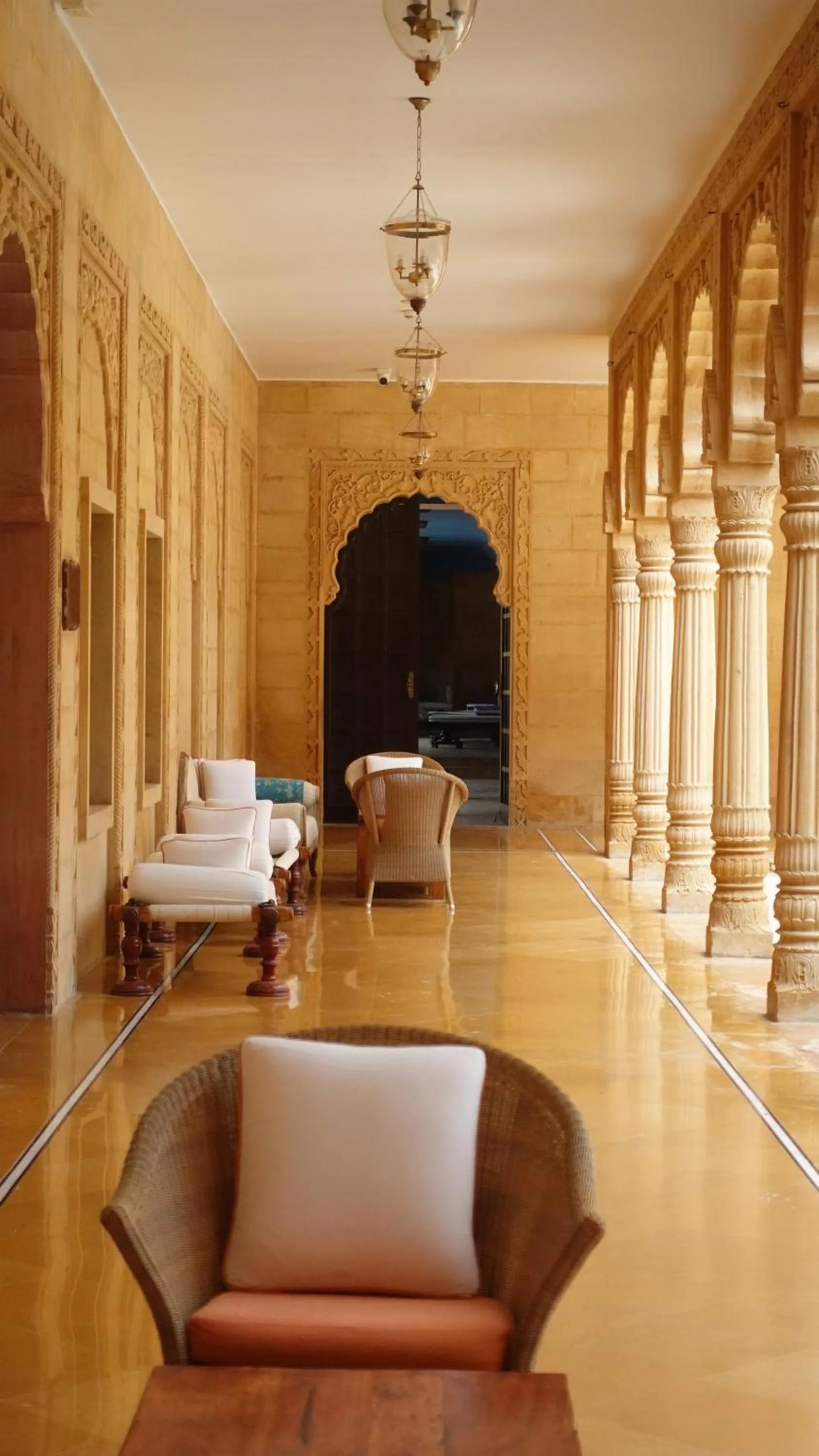 Inner courtyard view in Suryagarh Jaisalmer