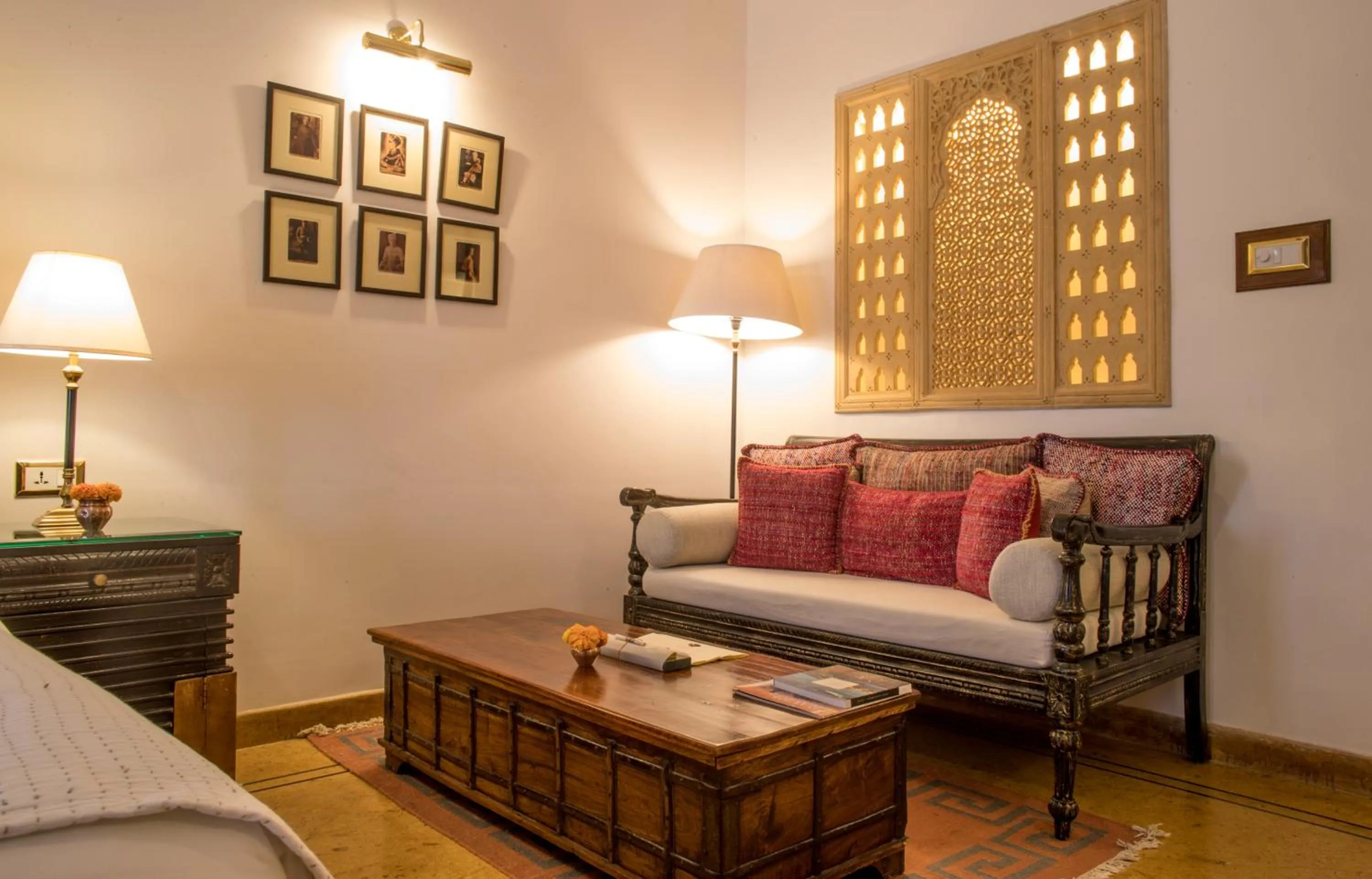 Living room, Bed in Suryagarh Jaisalmer