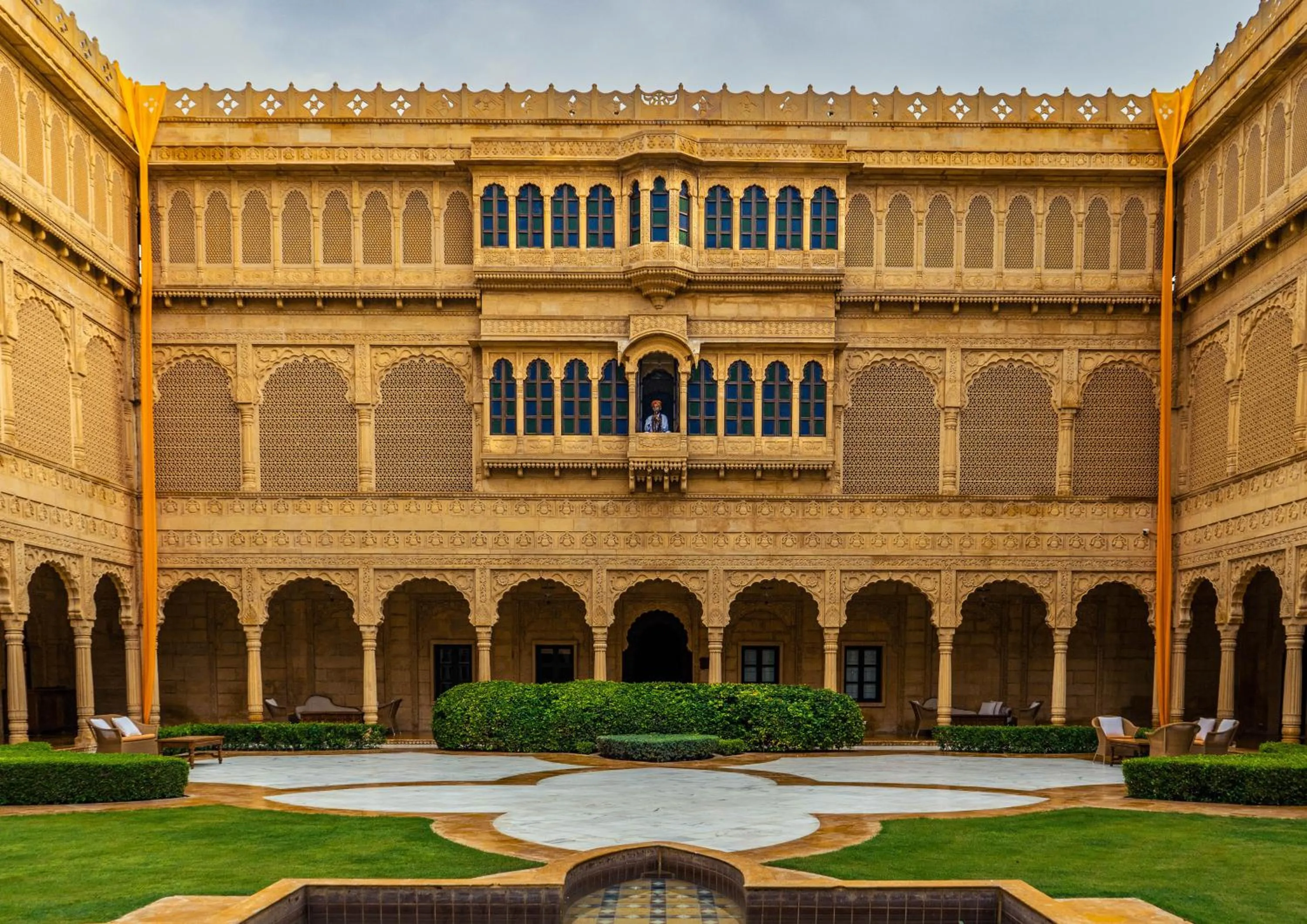 Inner courtyard view in Suryagarh Jaisalmer