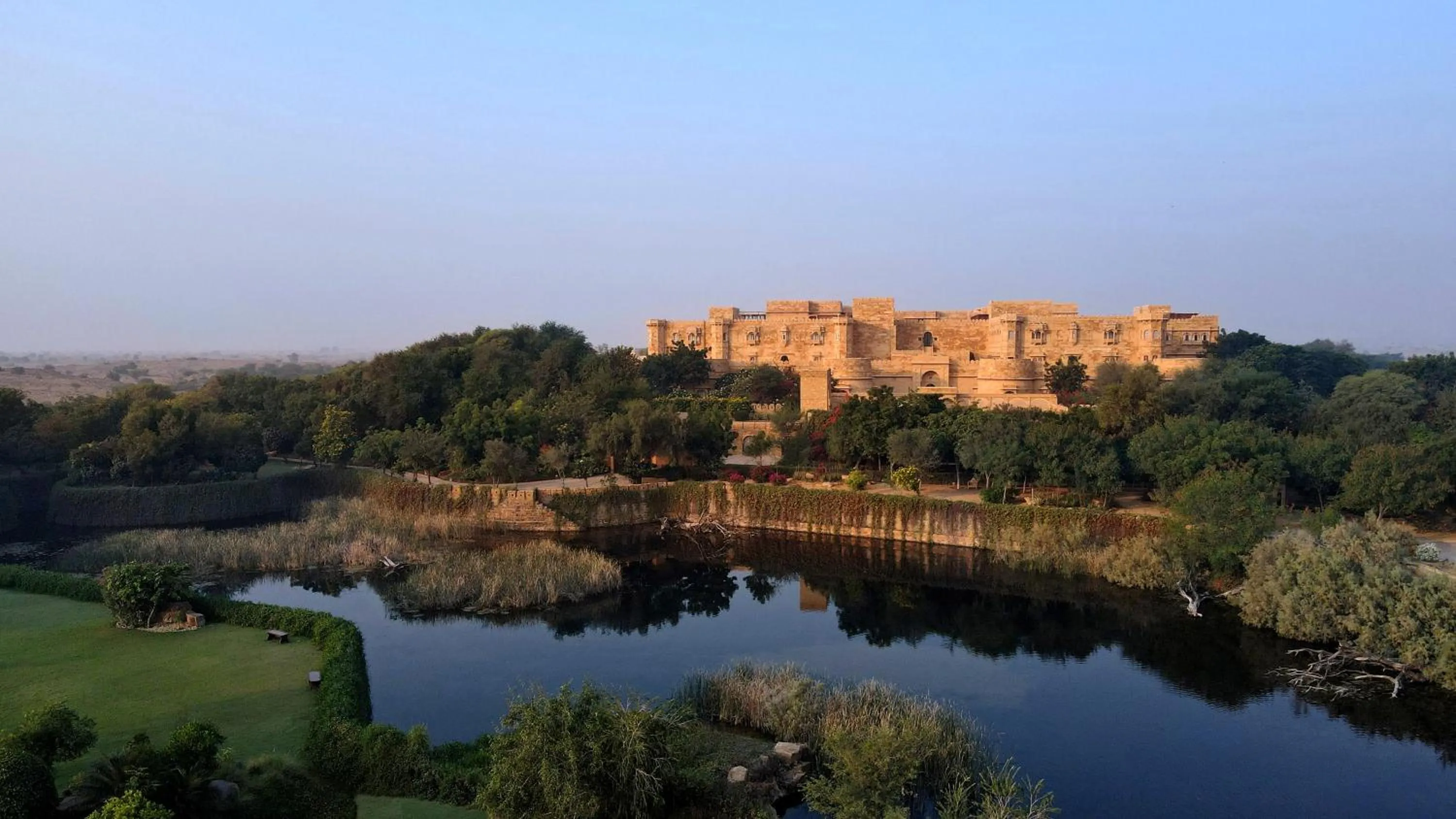 Lake view in Suryagarh Jaisalmer