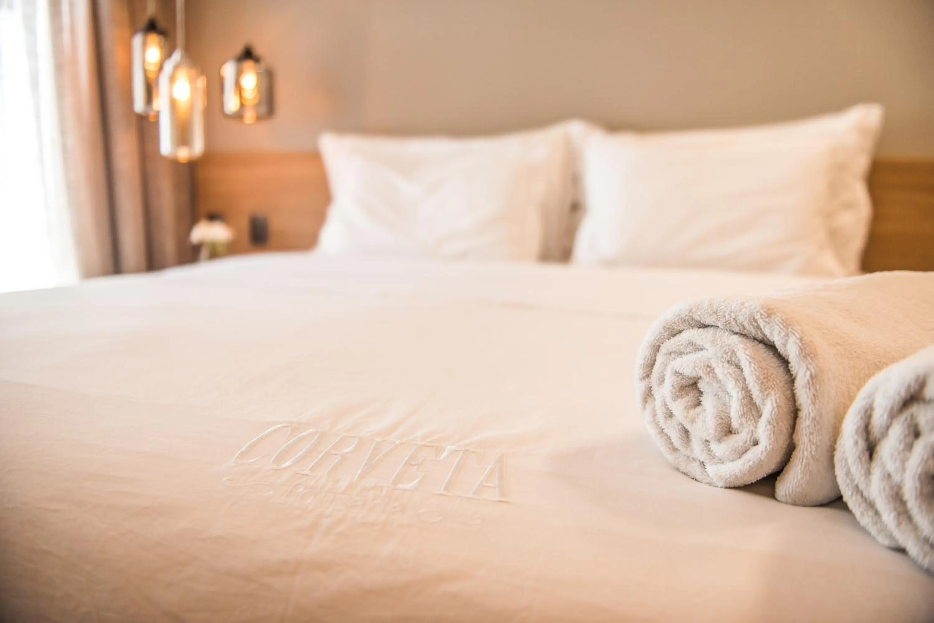 Bed in Pousada Corveta