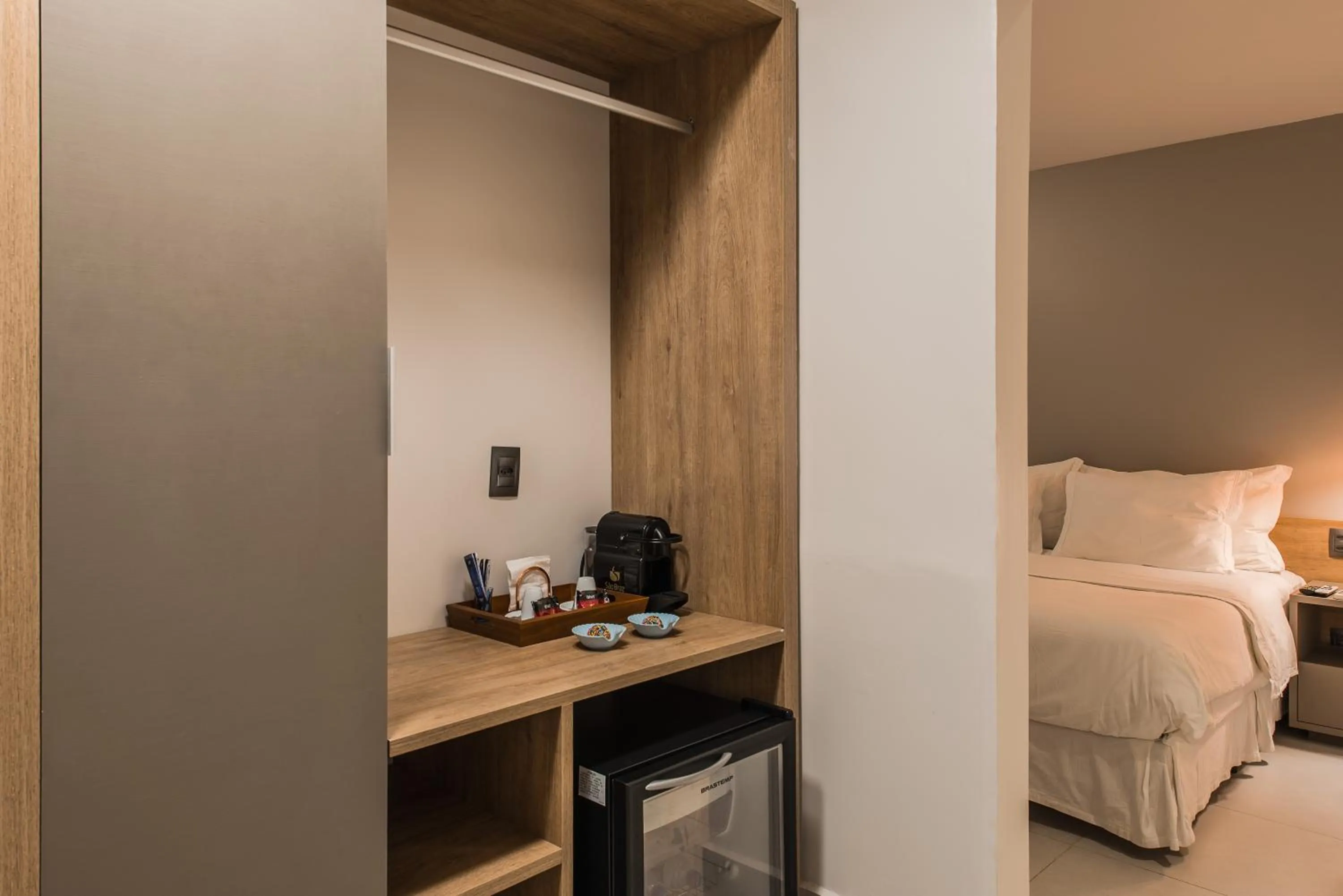 Coffee/tea facilities, Bed in Pousada Corveta