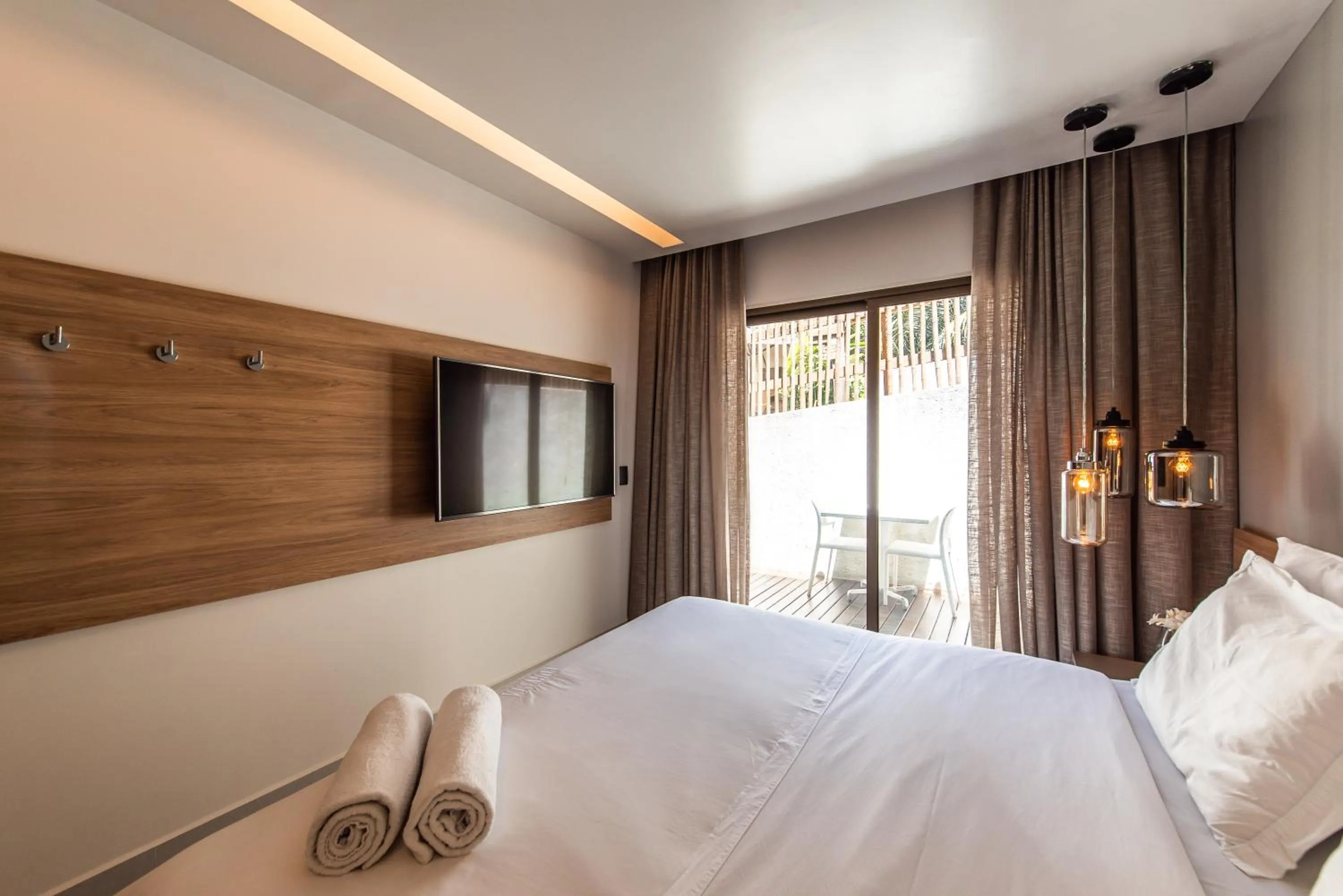 Bed in Pousada Corveta