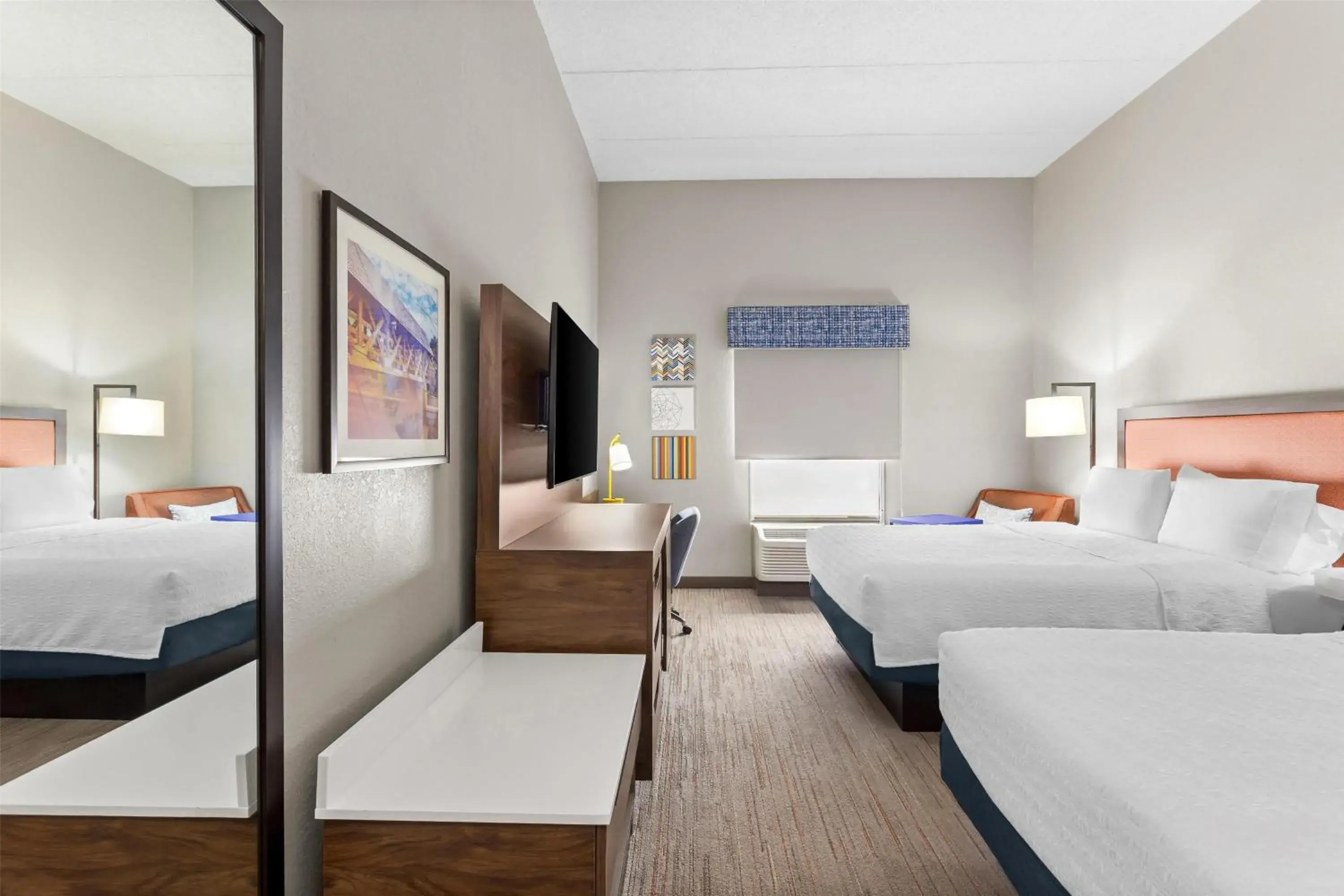 Room with Two Queen Beds - Non-Smoking in Hampton Inn & Suites Bolingbrook Room with Two Queen Beds - Non-Smoking in Hampton Inn & Suites Bolingbrook