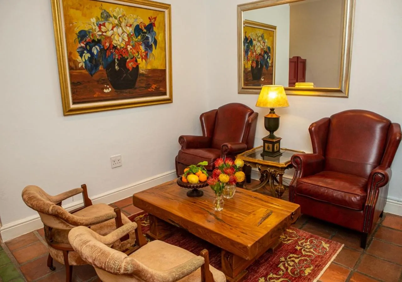 Seating area in Hotel du Vin Franschhoek