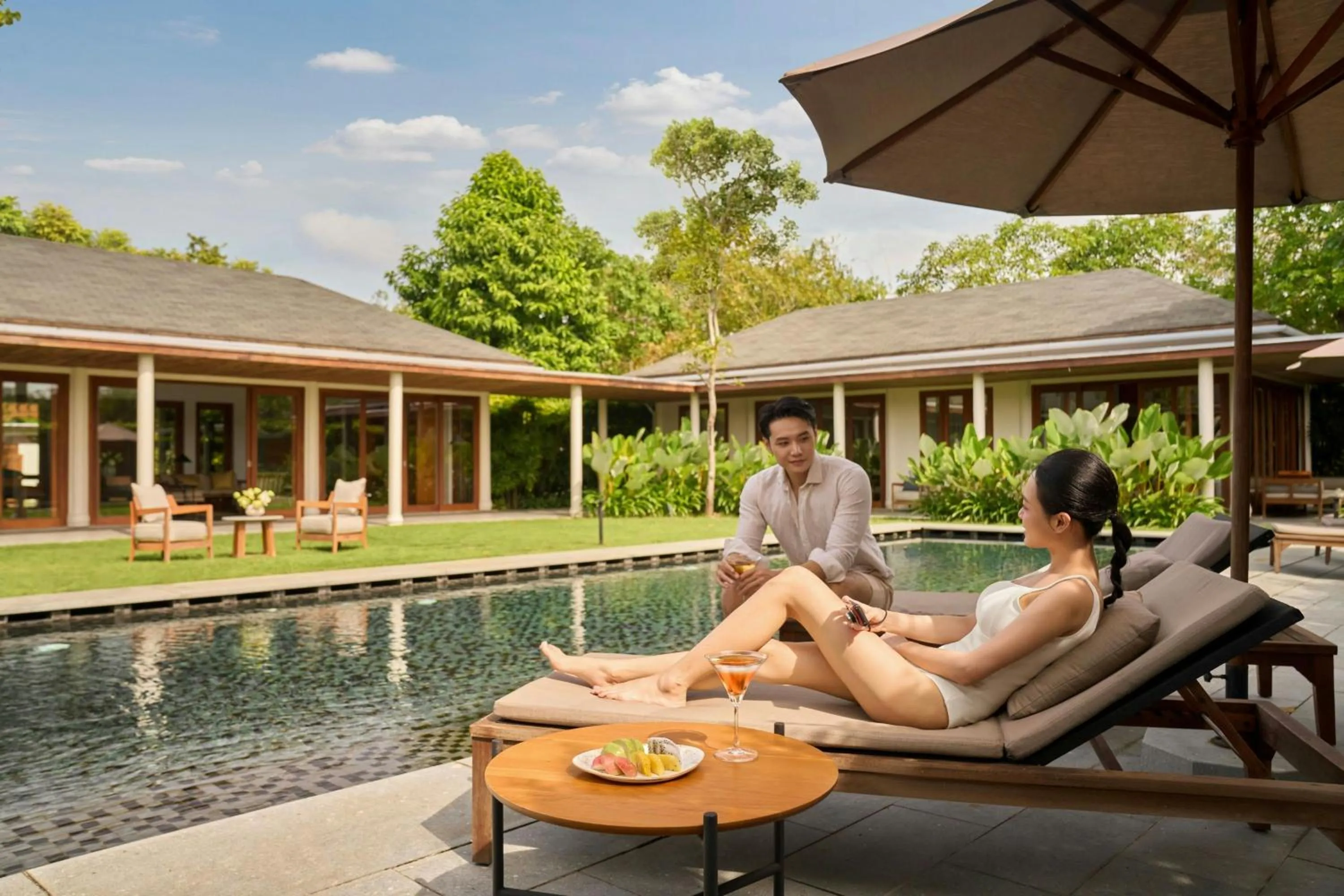 Swimming pool in Legacy Mekong, Can Tho, Autograph Collection