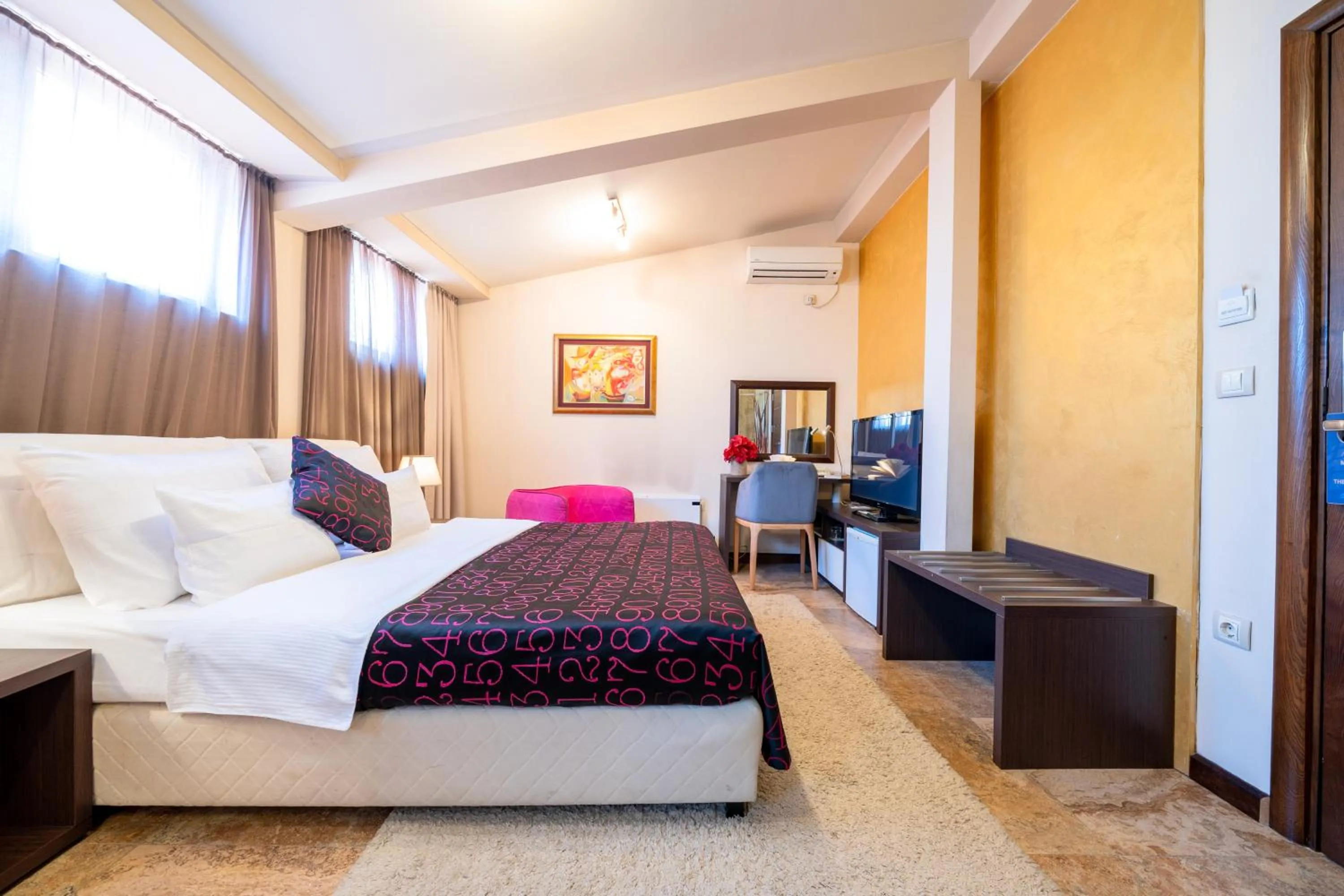 Bed in Hotel Alexandar Lux