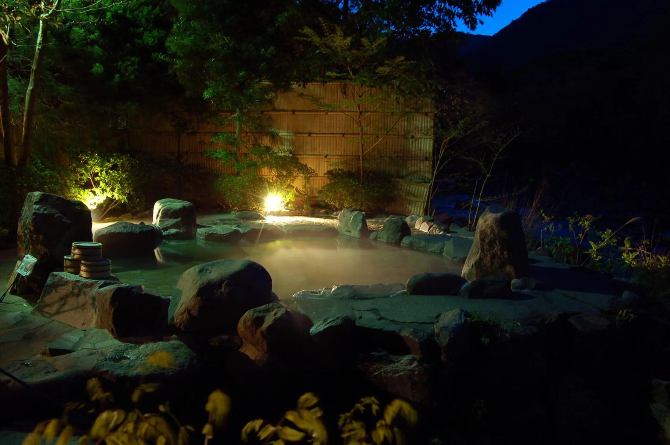 Open Air Bath in Ryokan Kijitei Hoeiso