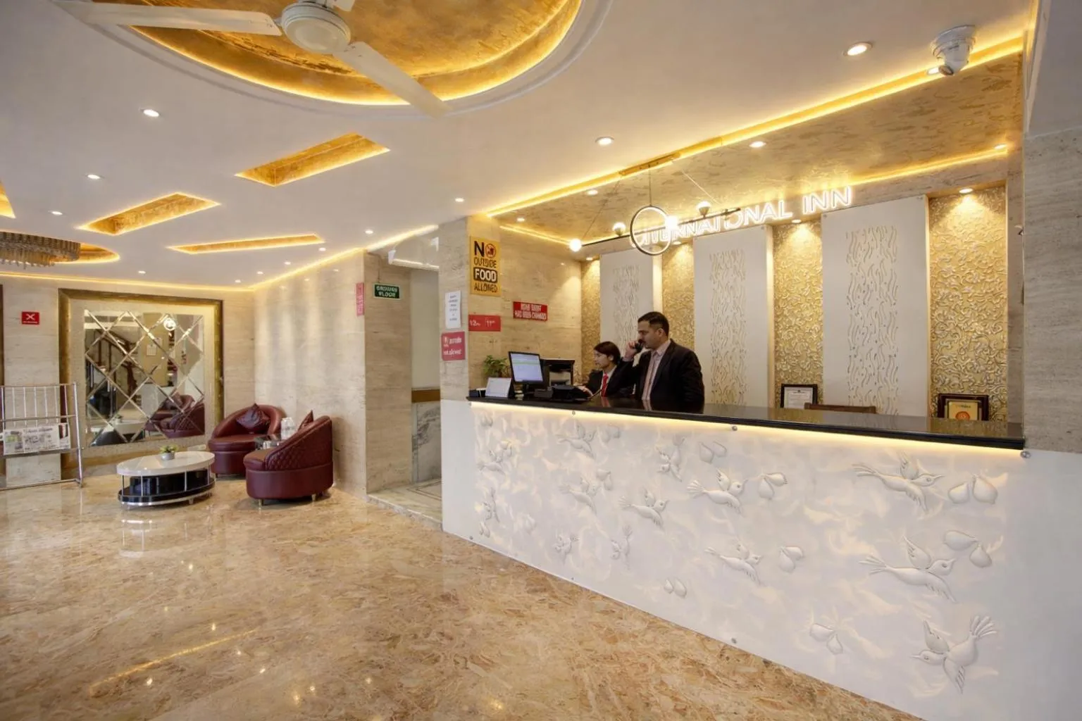 Lobby or reception in Hotel International Inn - Near Delhi Airport