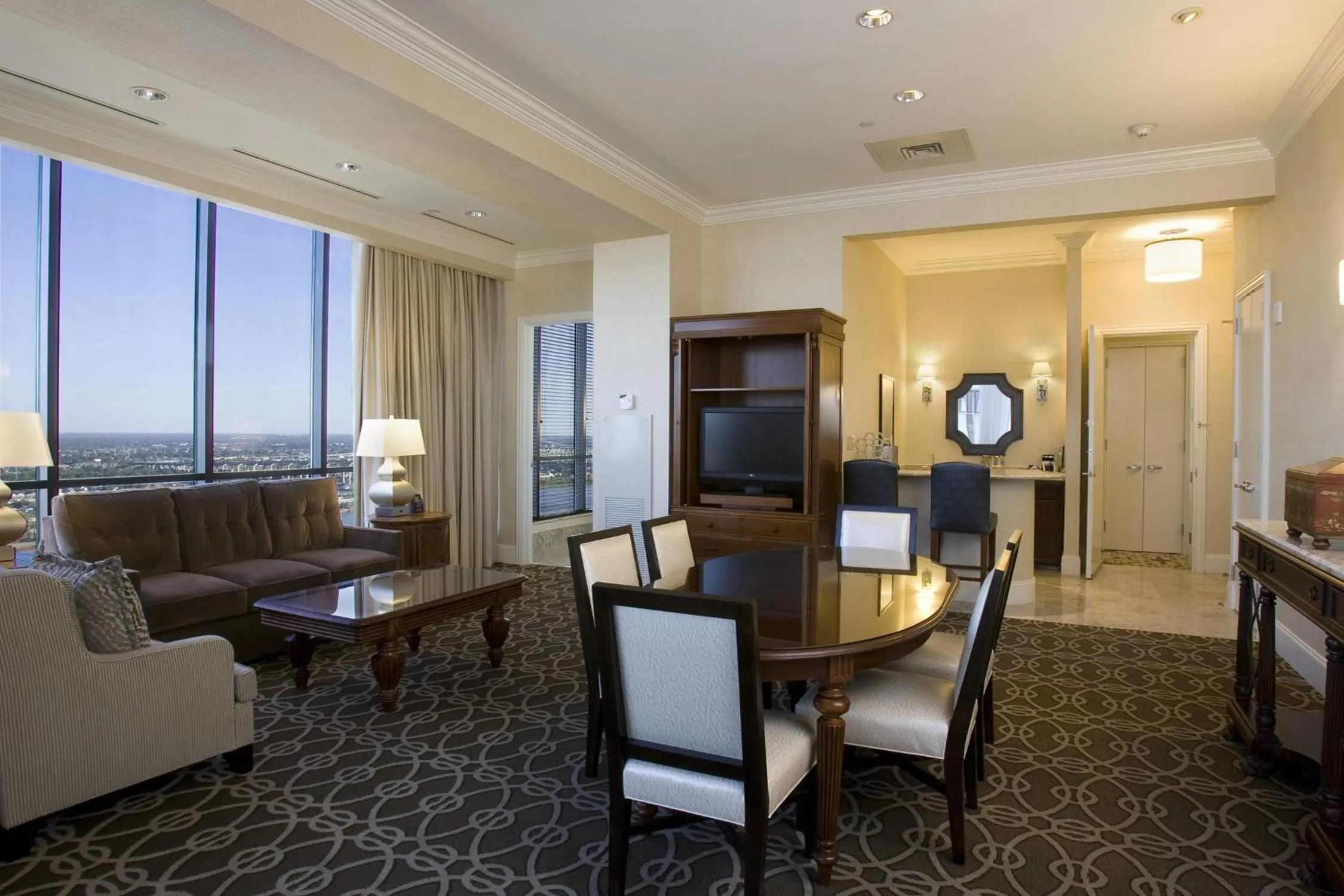 Living room in Hilton New Orleans Riverside