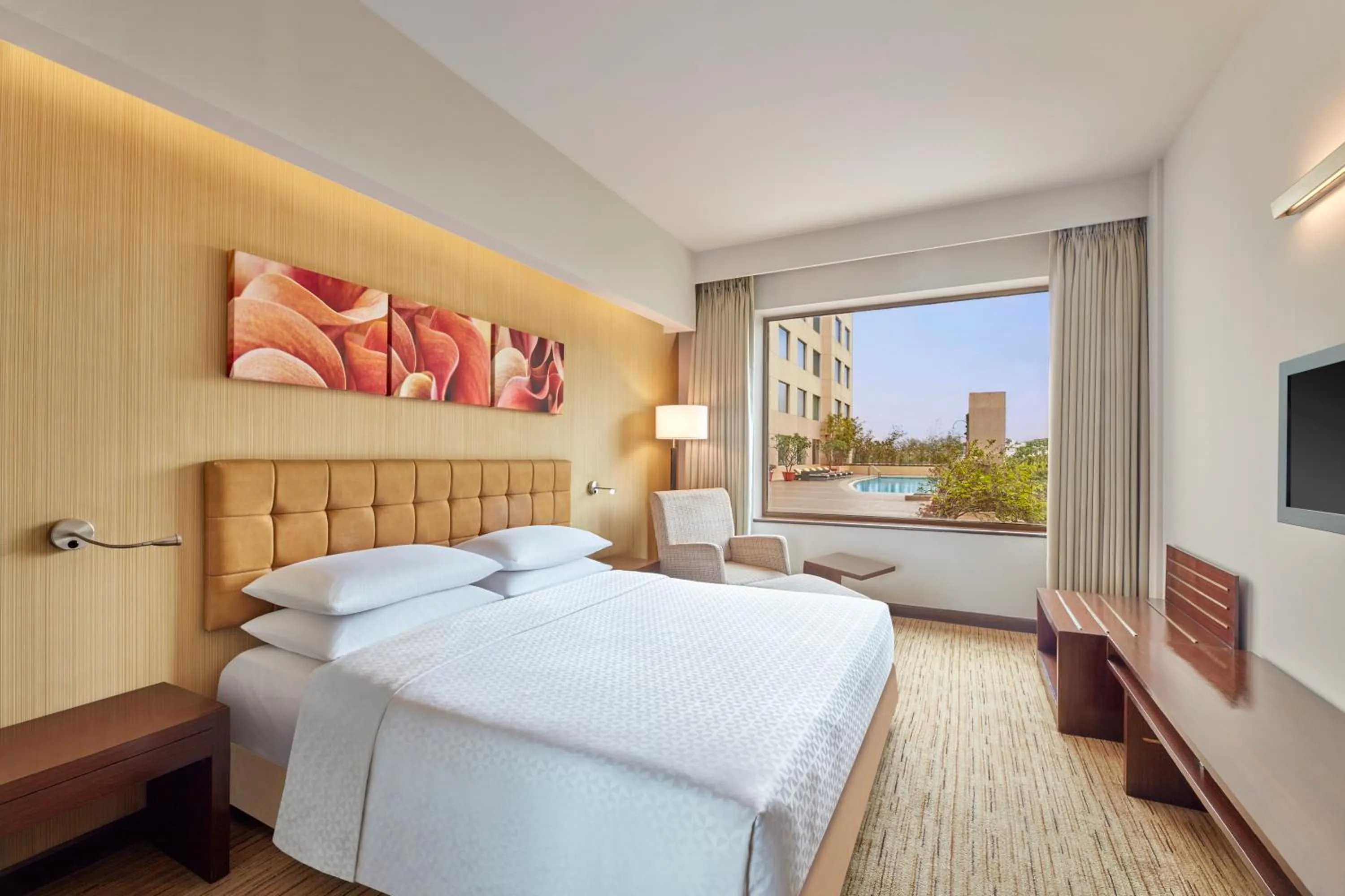 View (from property/room), Bed in Four Points by Sheraton Hotel and Serviced Apartments Pune