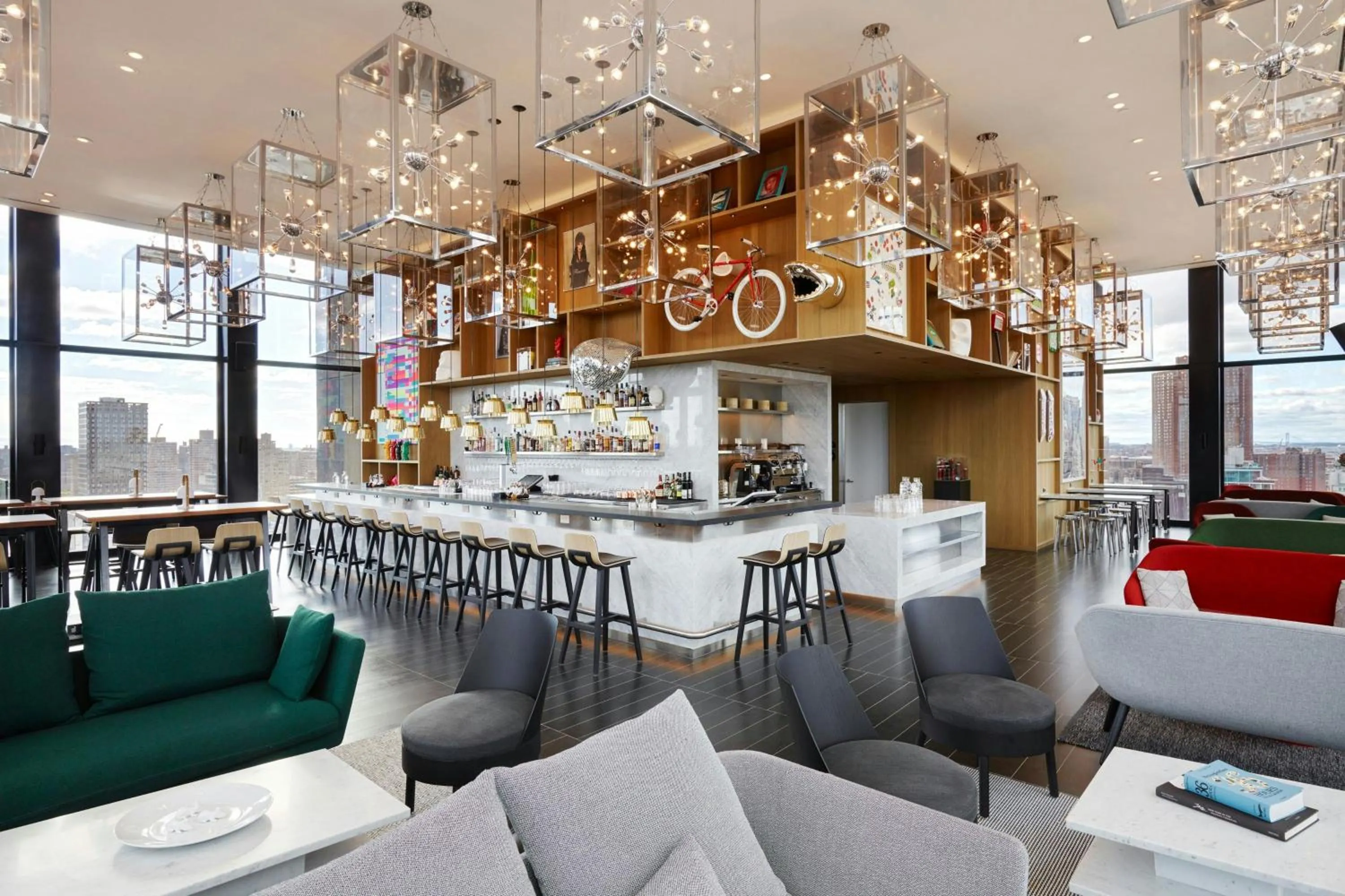 Lounge or bar in citizenM New York Bowery