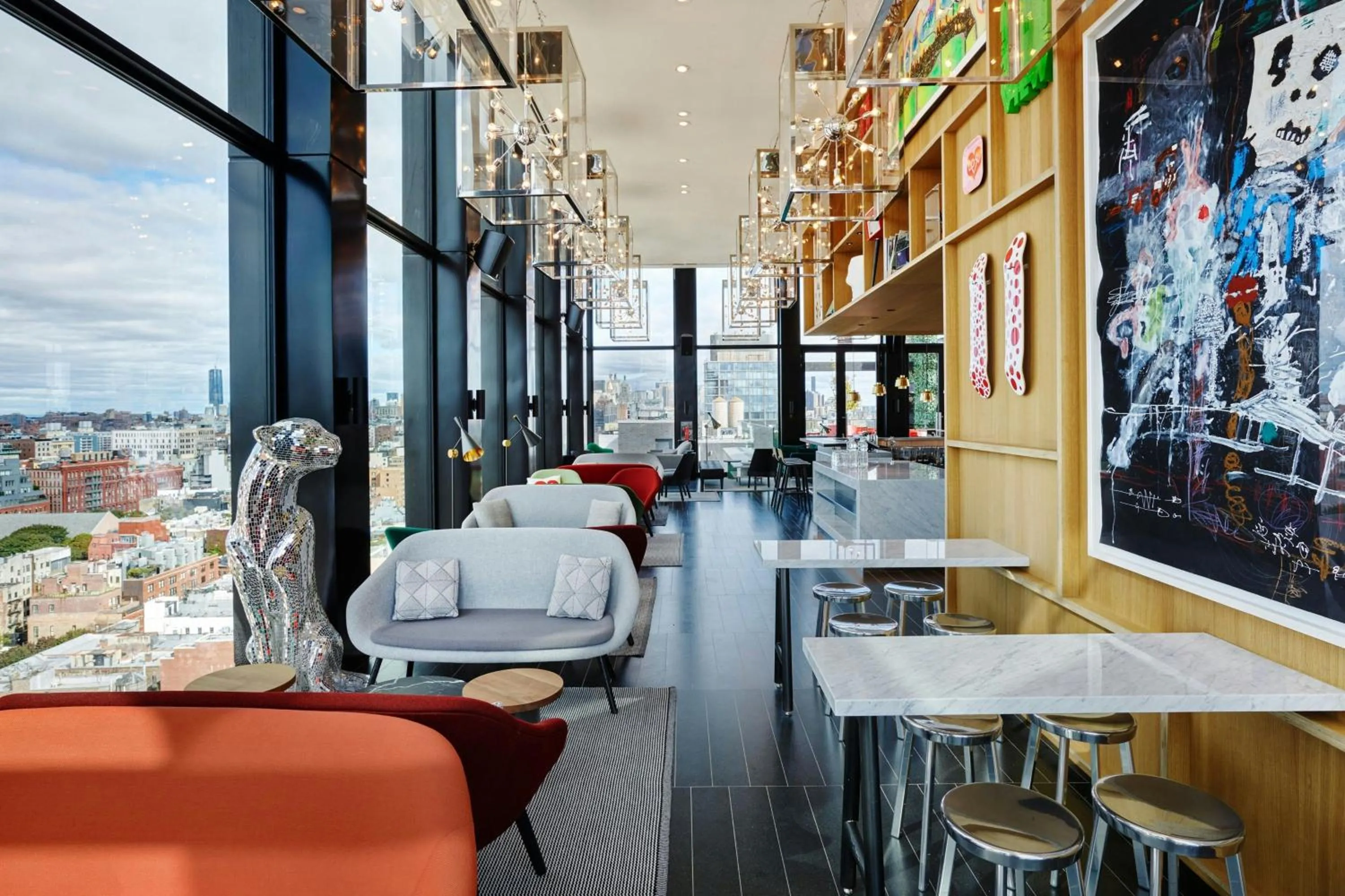 Lounge or bar in citizenM New York Bowery