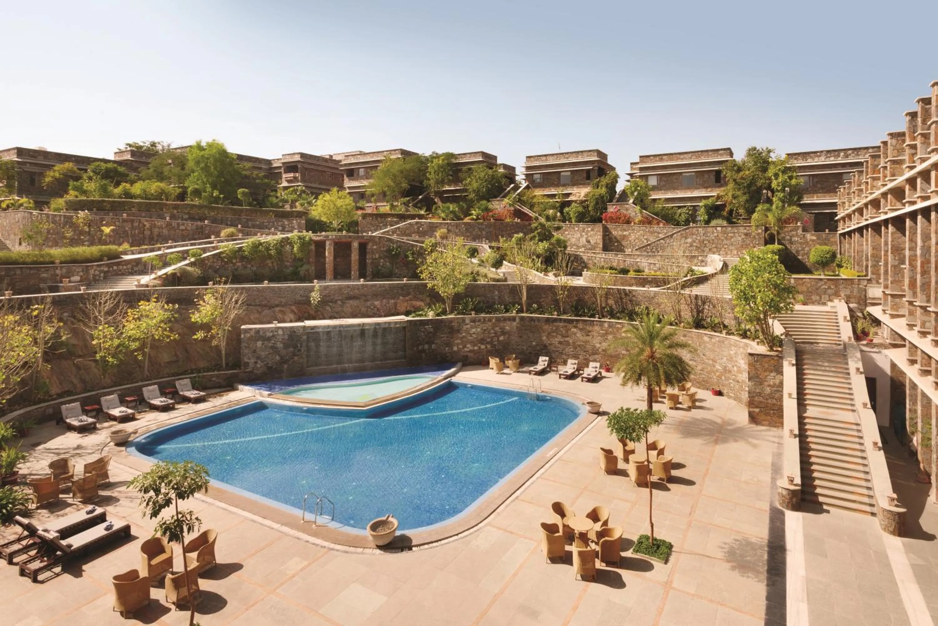 Pool view in Ramada by Wyndham Udaipur Resort and Spa