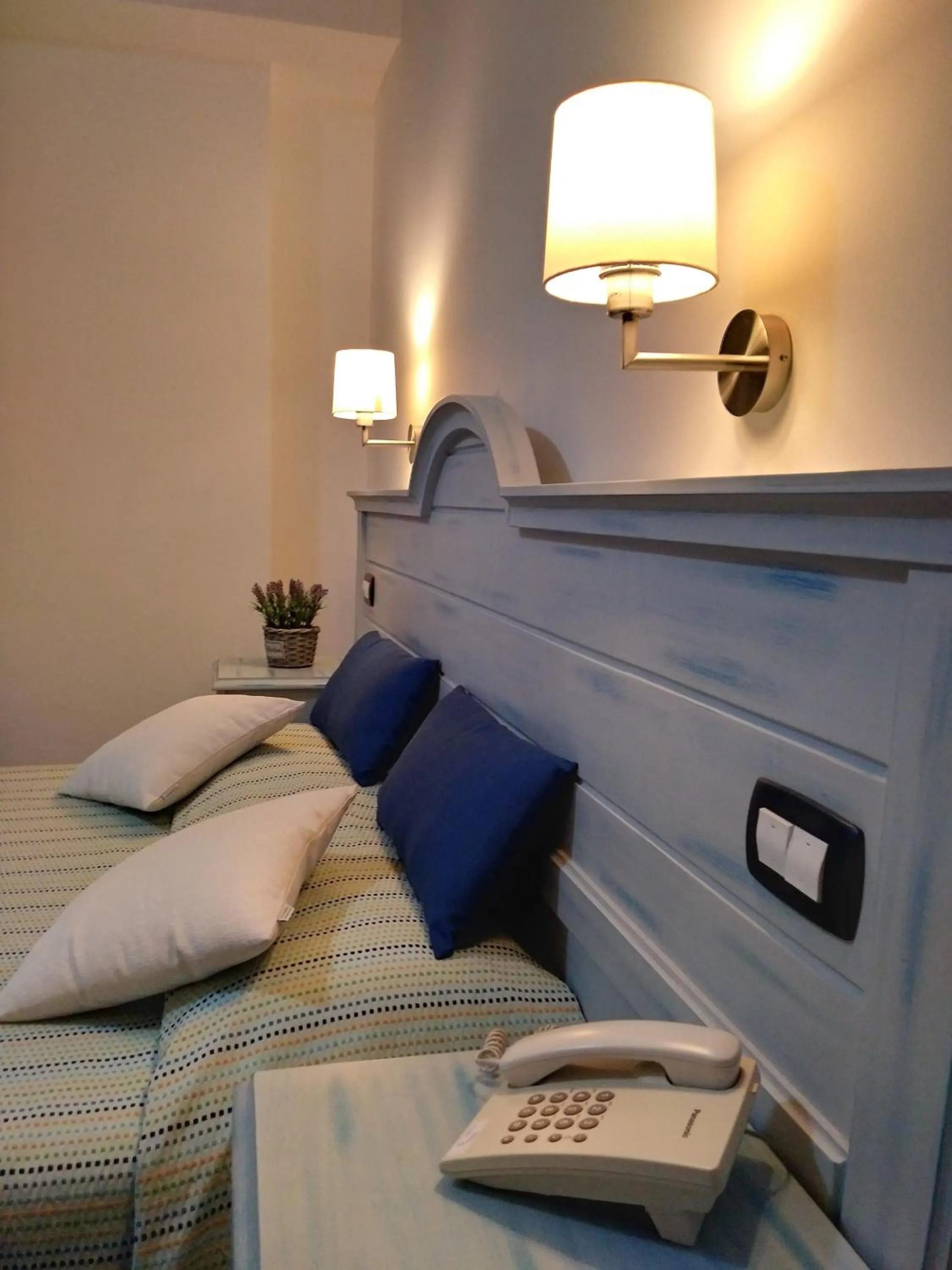 Decorative detail, Bed in Blue Moon Hotel
