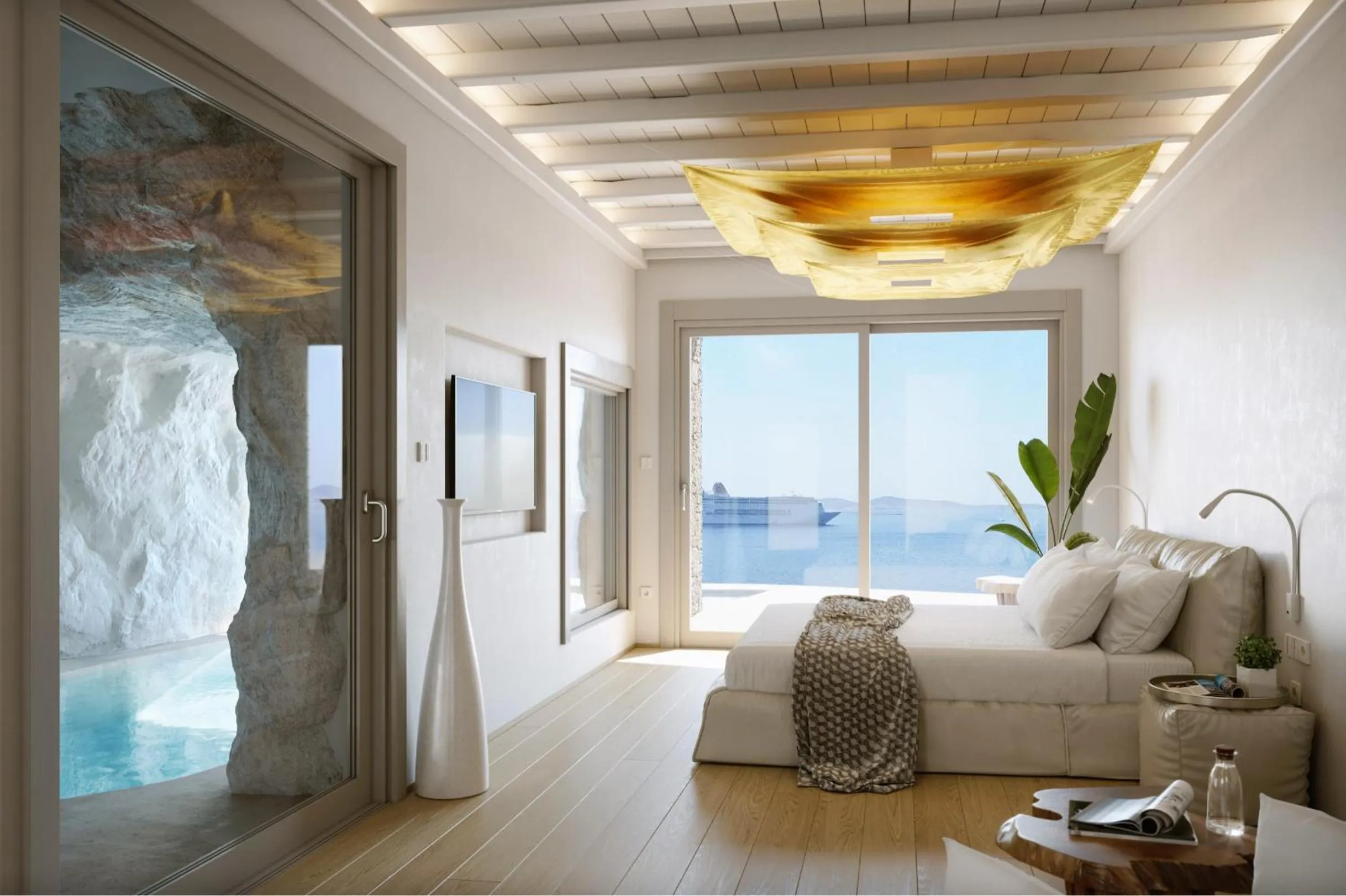 Natural landscape in Cavo Tagoo Mykonos