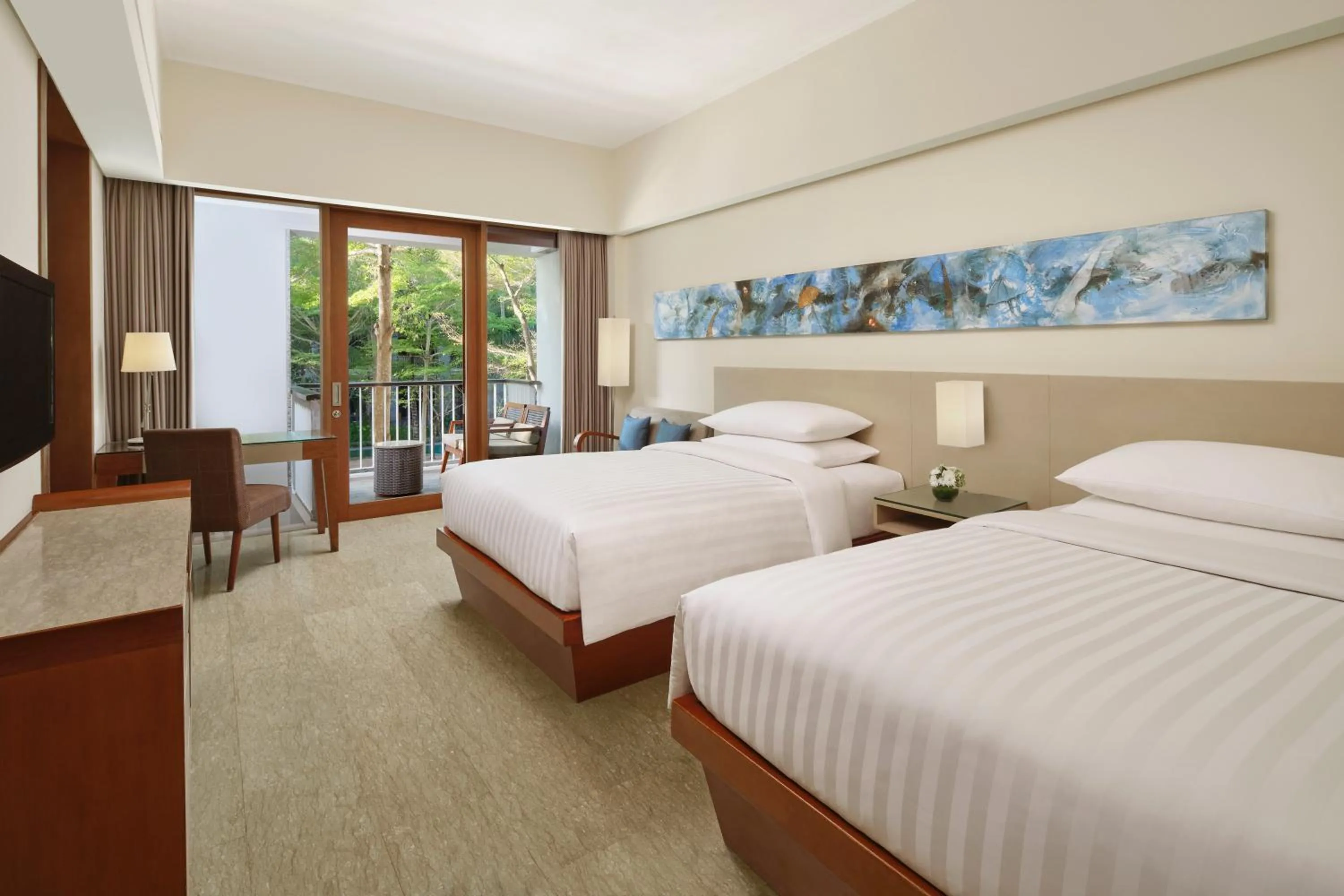 Pool view, Bed in Courtyard by Marriott Bali Nusa Dua Resort