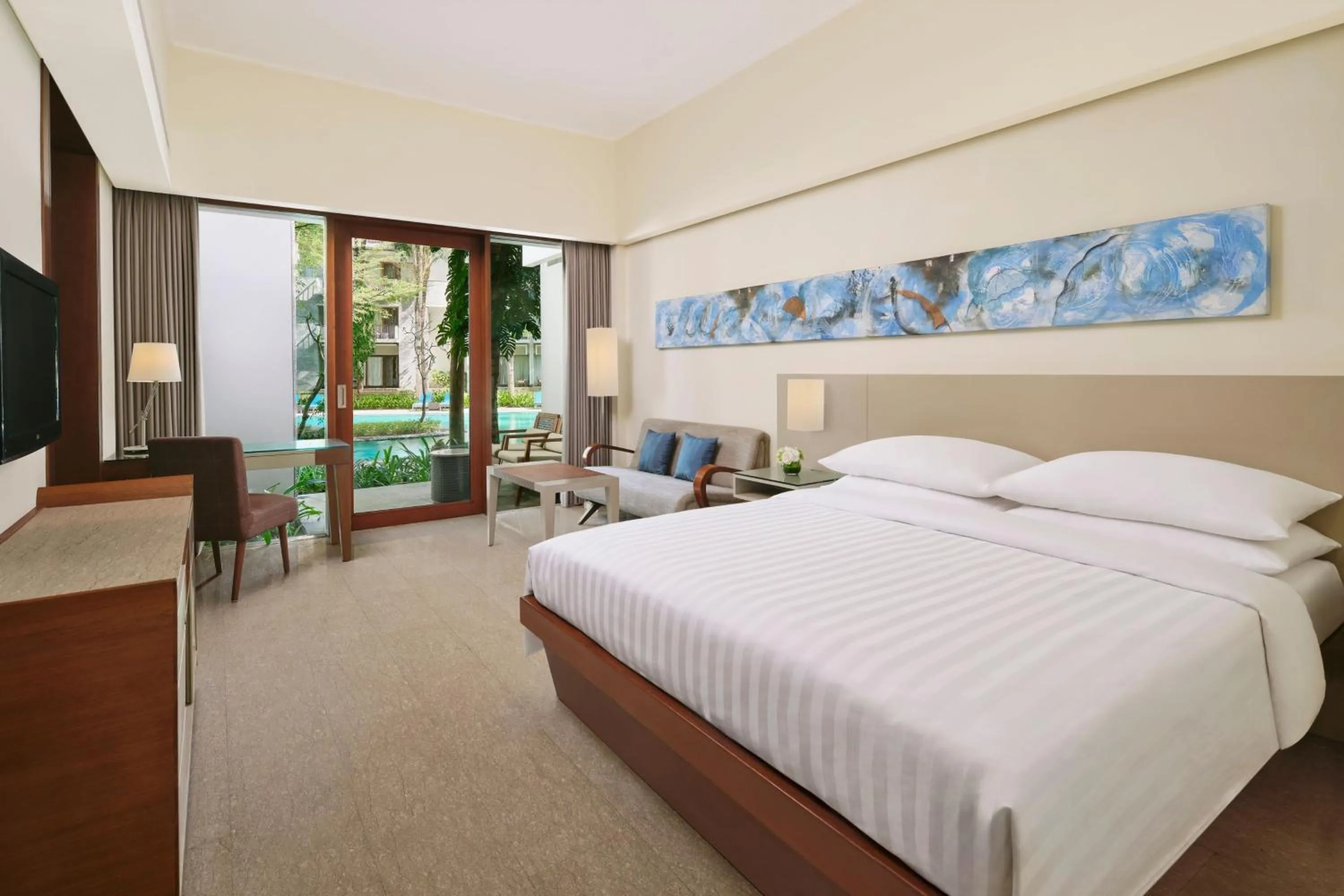 Swimming pool, Bed in Courtyard by Marriott Bali Nusa Dua Resort