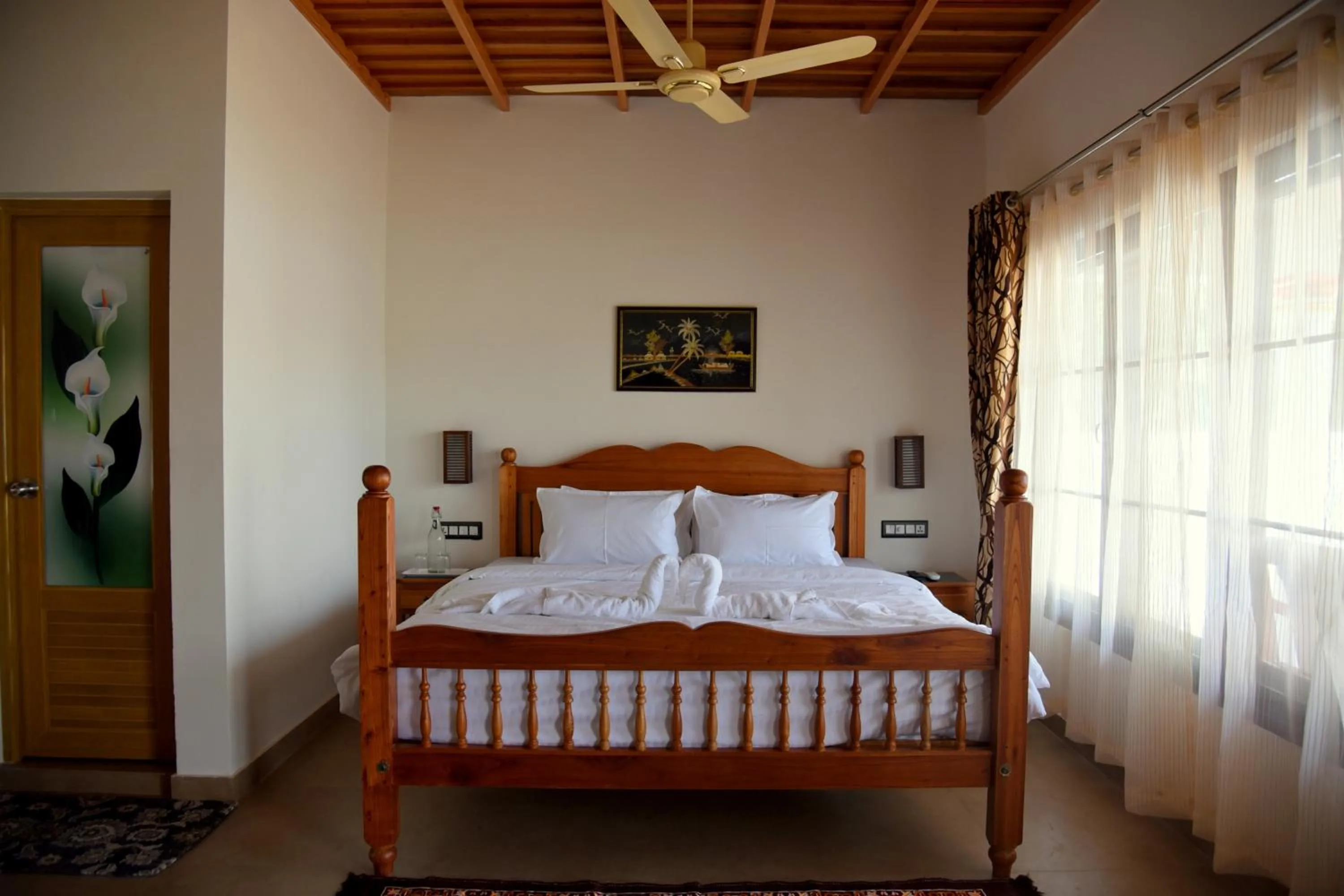 Bed in Marari Green Villas