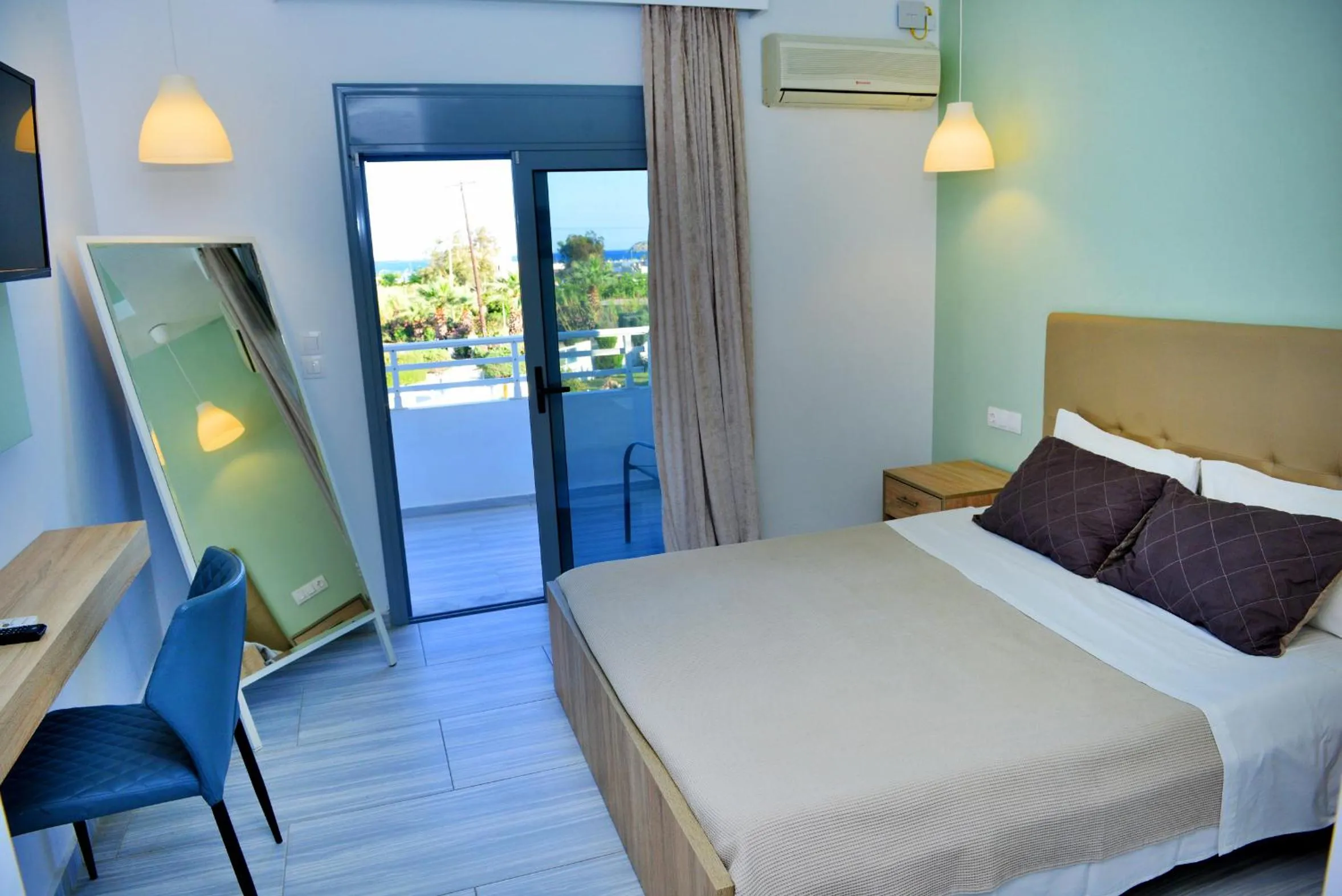 Balcony/Terrace, Bed in Maroula Studios