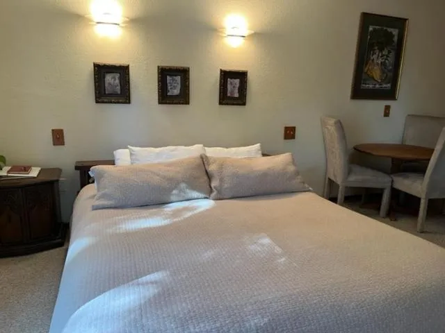 Bedroom, Bed in Backyard Garden Oasis