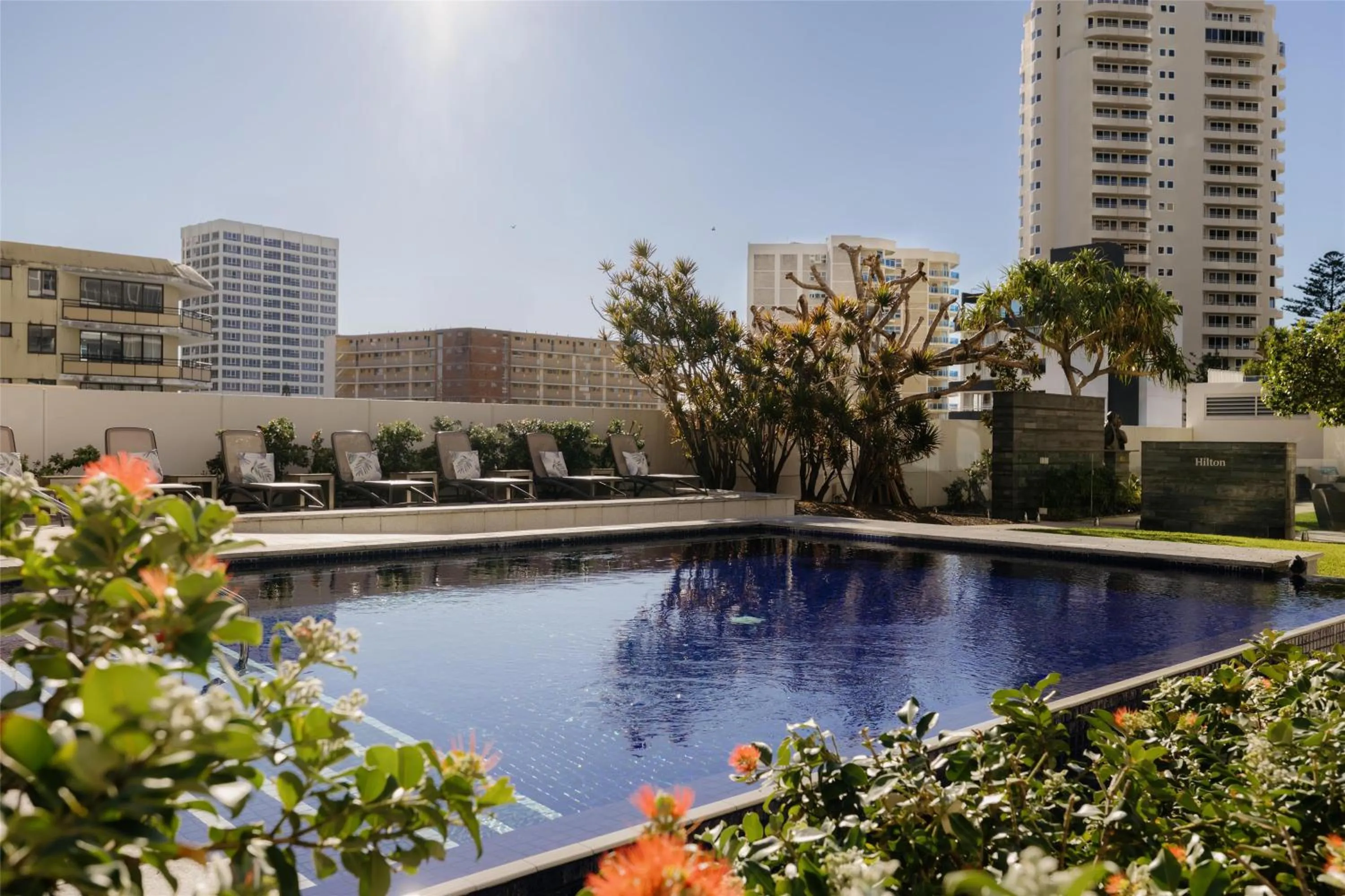 Pool view in Hilton Surfers Paradise Hotel & Residences