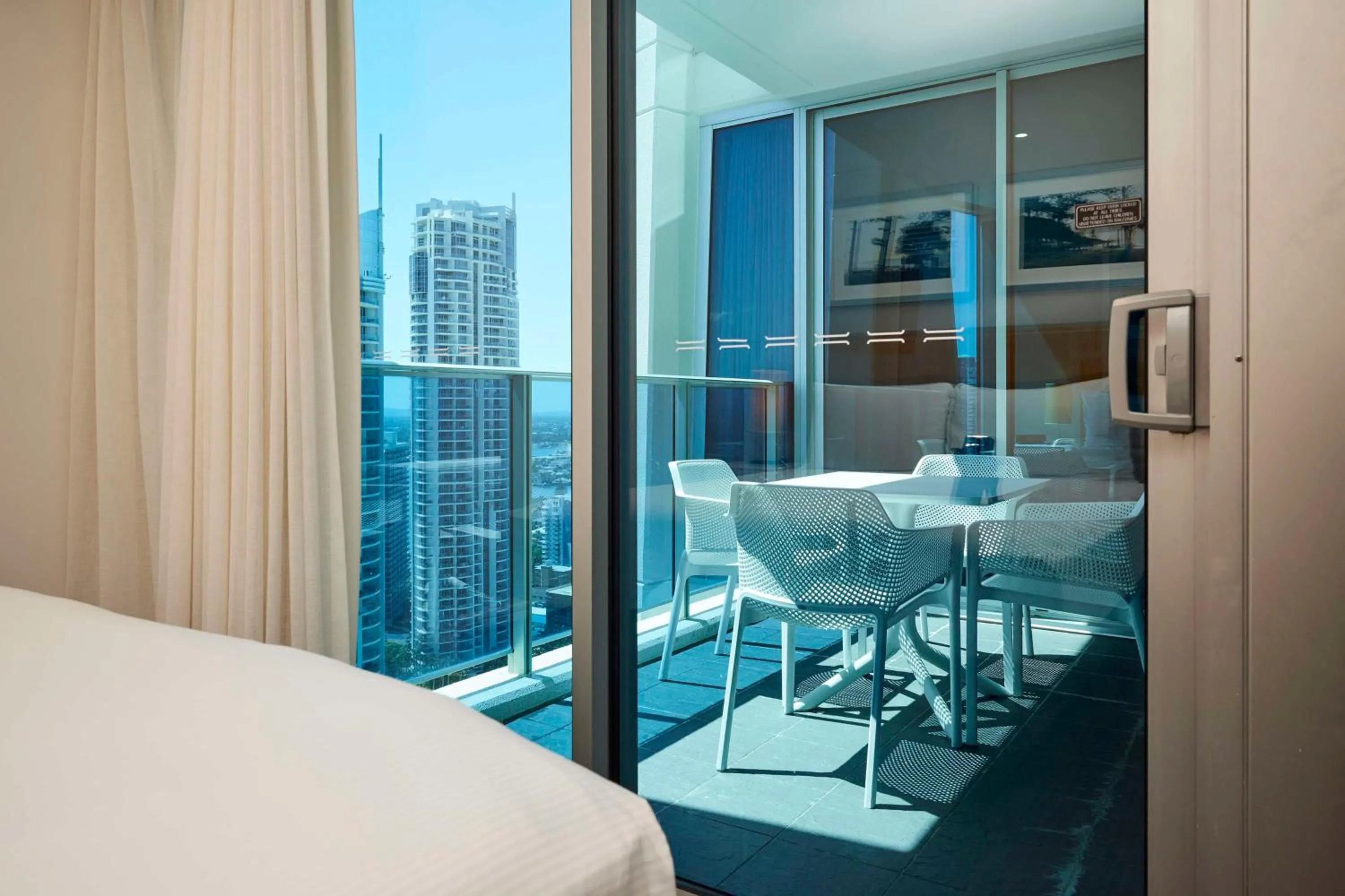 View (from property/room), Bed in Hilton Surfers Paradise Hotel & Residences