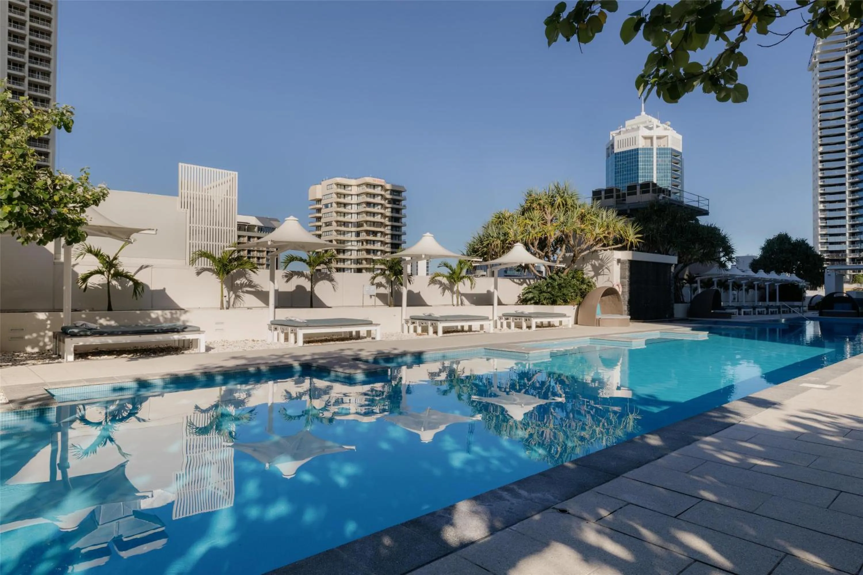 Pool view in Hilton Surfers Paradise Hotel & Residences