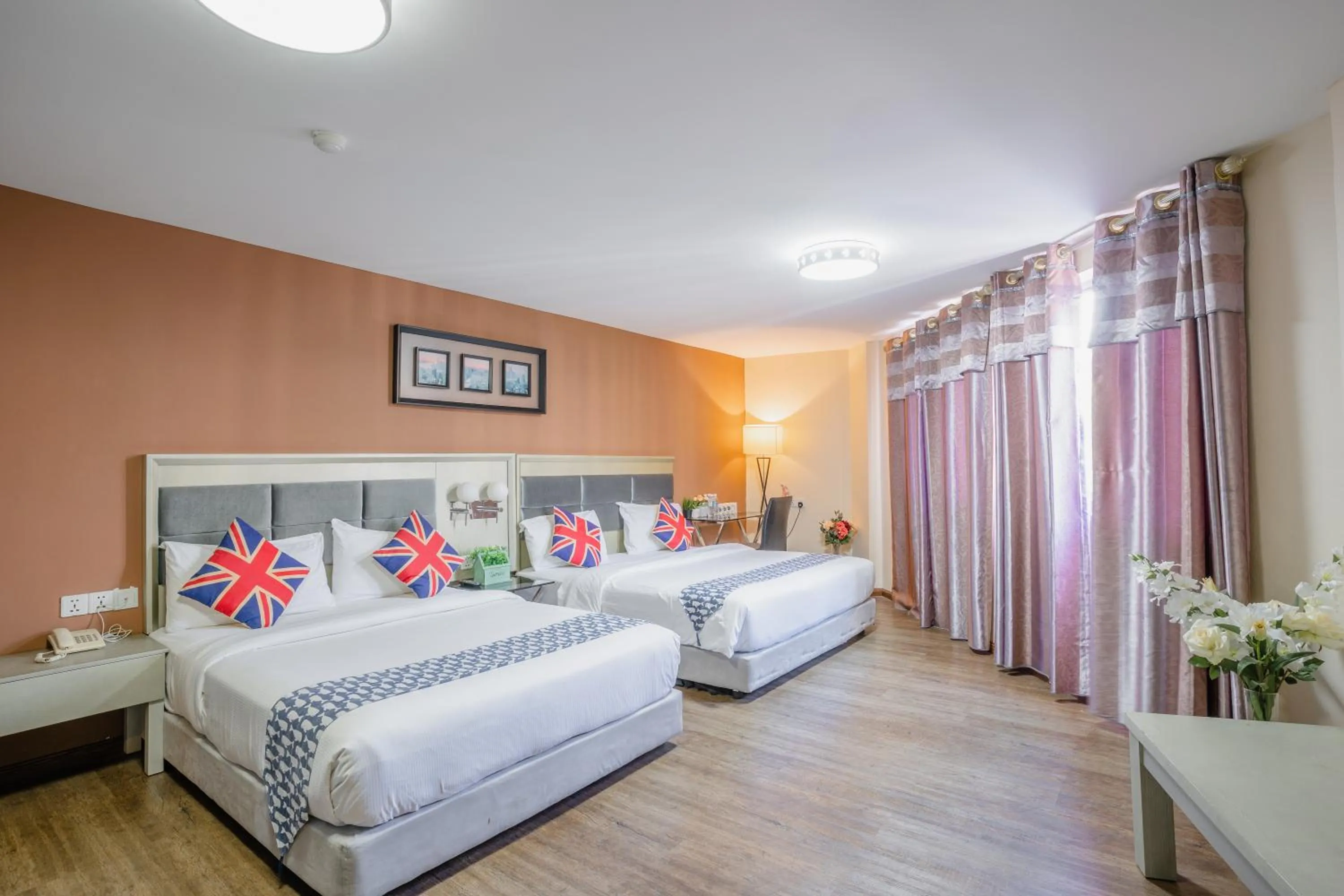 Bed in Euro Rich Hotel Melaka