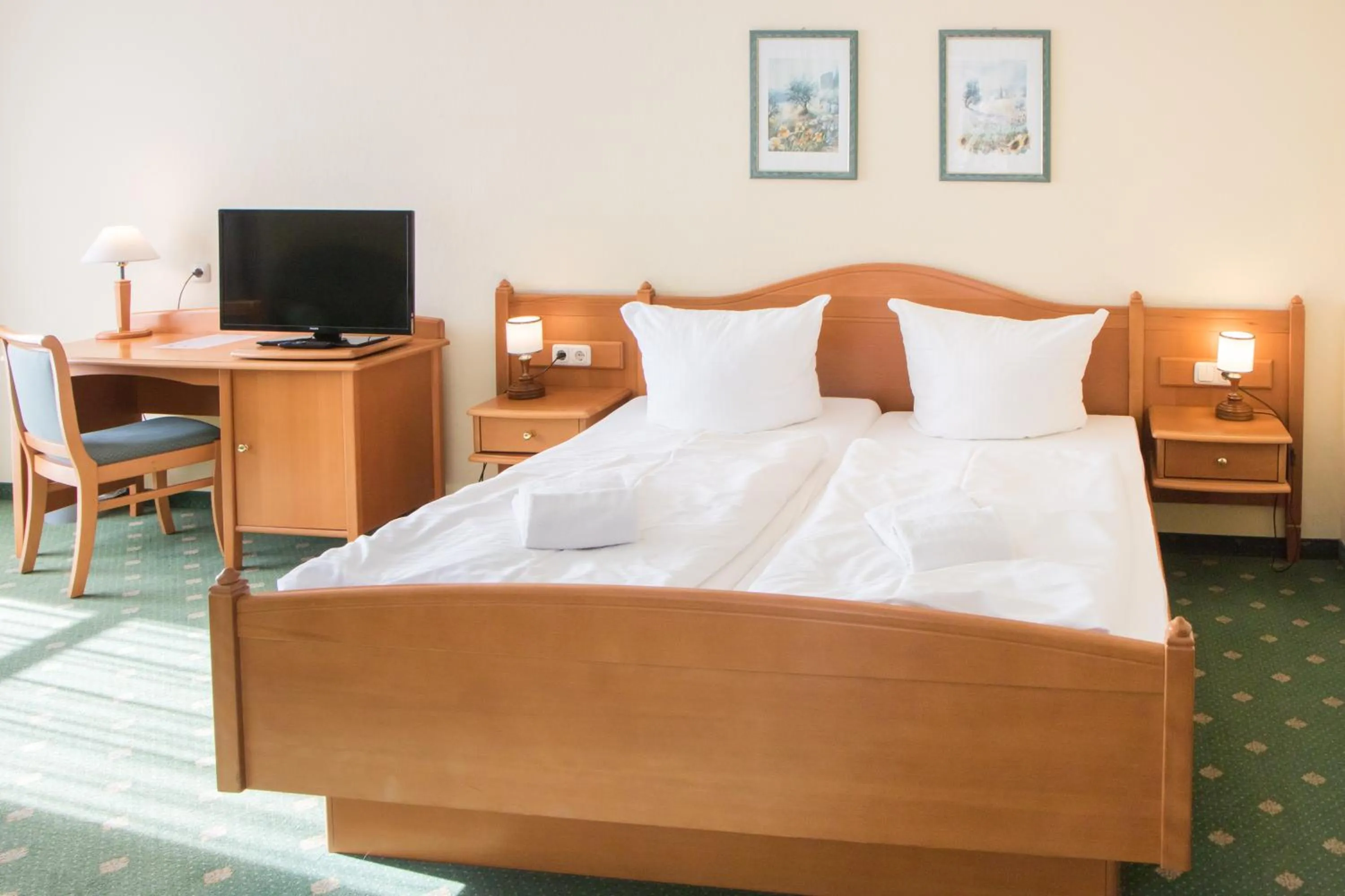 Bed in Hotel Nordkap